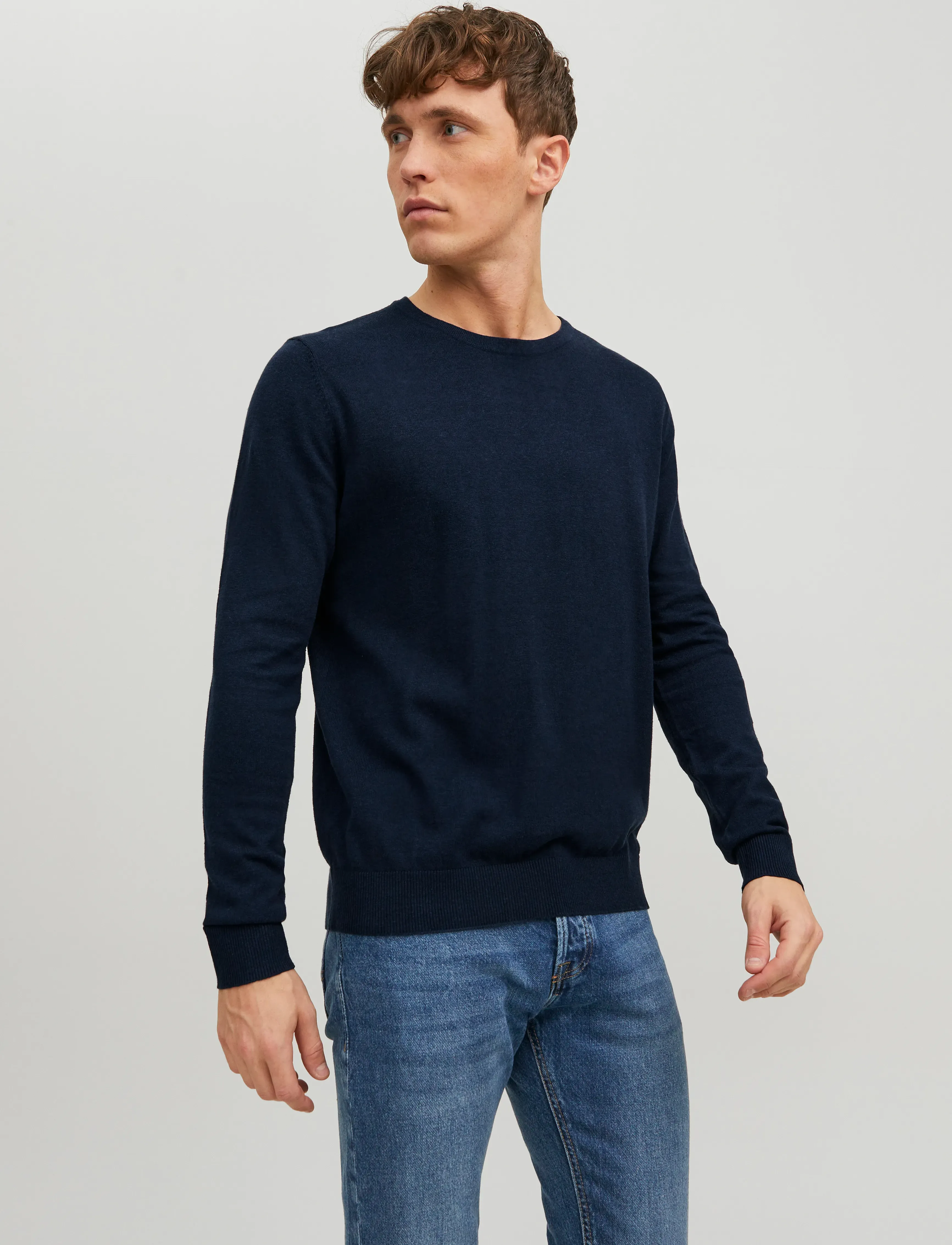 Jack & Jones JJEEMIL KNIT CREW NECK NOOS - Vatertag - NAVY BLAZER / navy