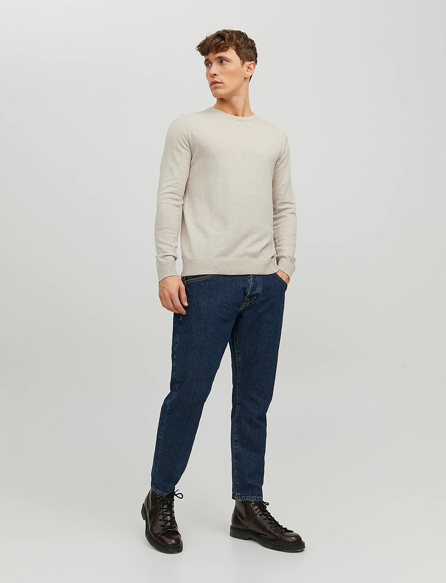 Jack & Jones - JJEEMIL KNIT CREW NECK NOOS - rundhals - oatmeal - 0