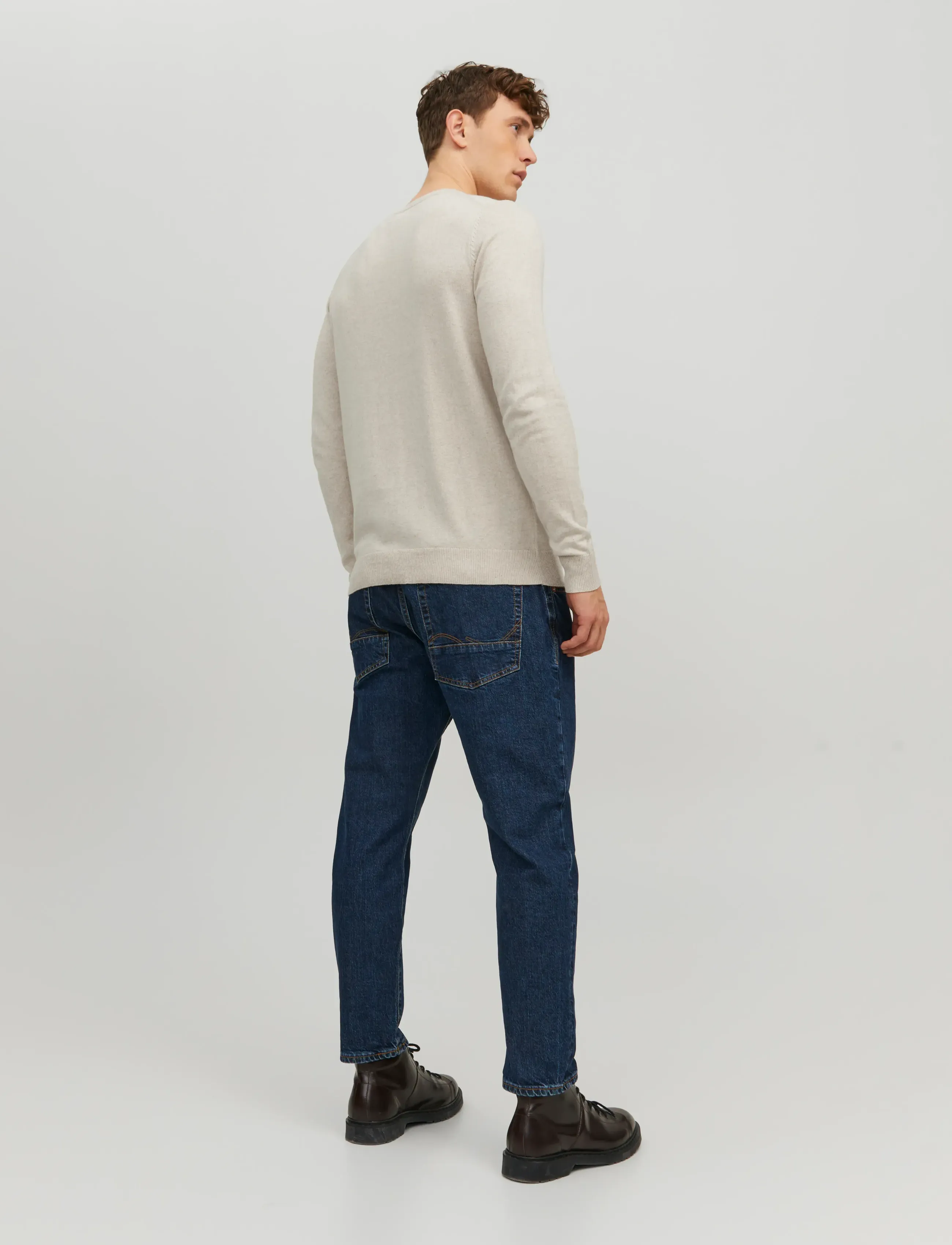 Jack & Jones - JJEEMIL KNIT CREW NECK NOOS - rund hals - oatmeal - 2