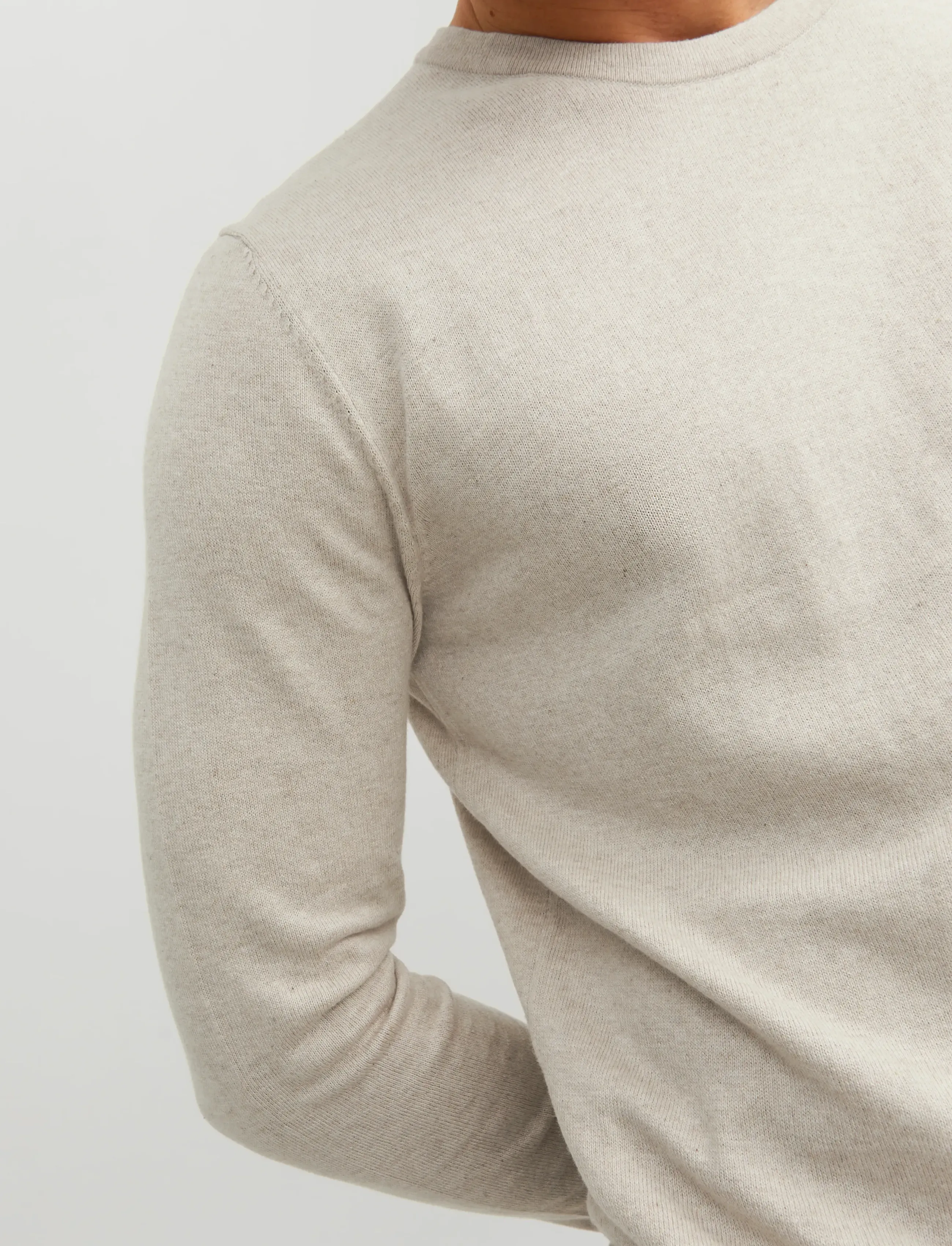 Jack & Jones - JJEEMIL KNIT CREW NECK NOOS - rund hals - oatmeal - 4