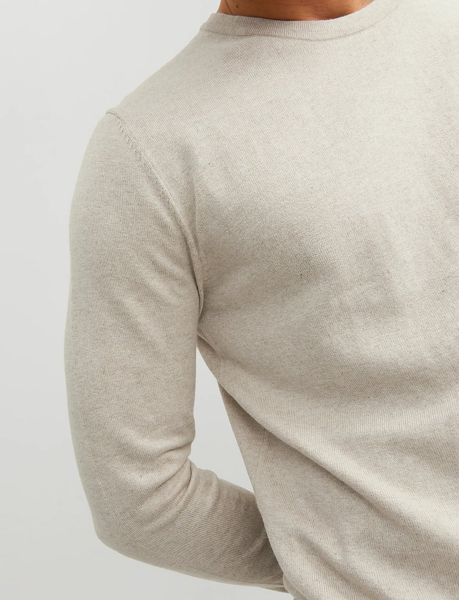 Jack & Jones - JJEEMIL KNIT CREW NECK NOOS - rundhals - oatmeal - 4