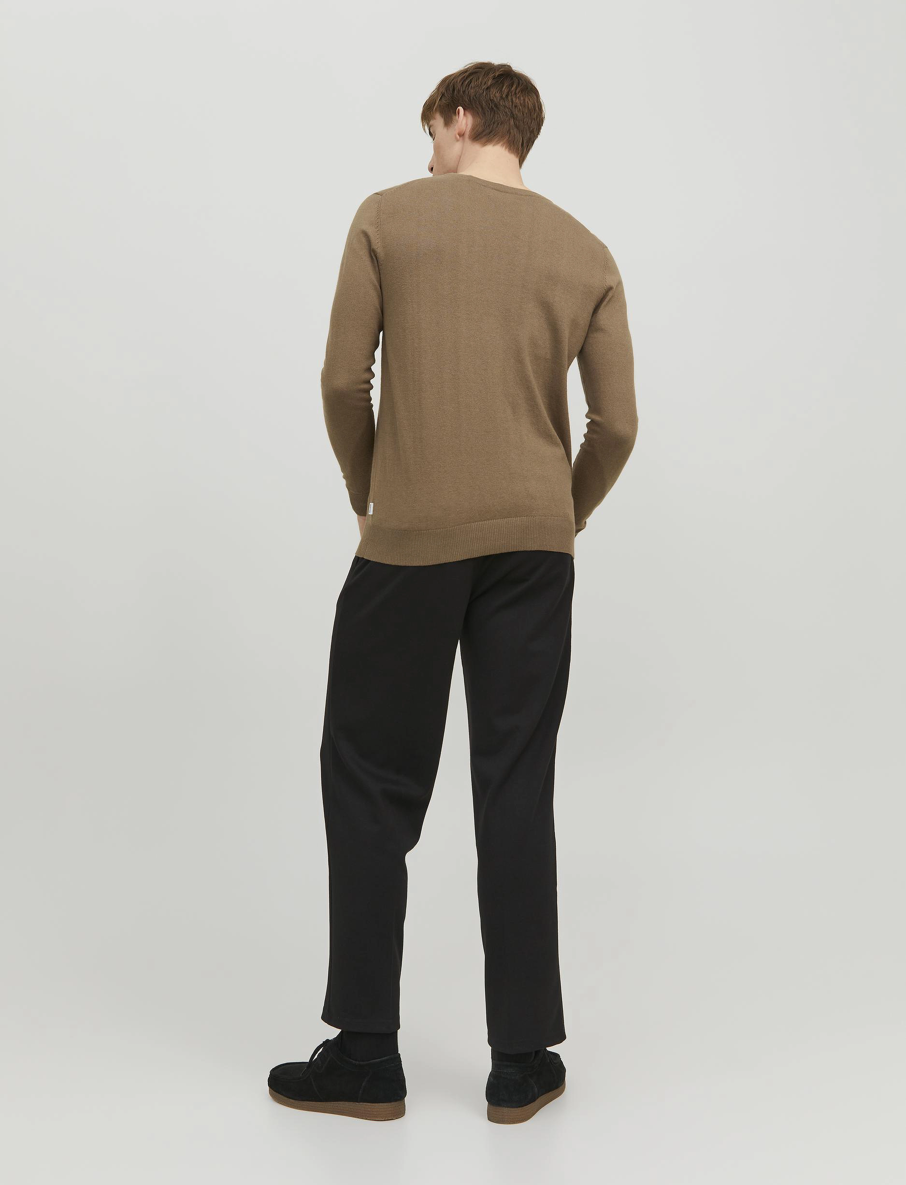 Jack & Jones - JJEEMIL KNIT CREW NECK NOOS - laveste priser - otter - 3