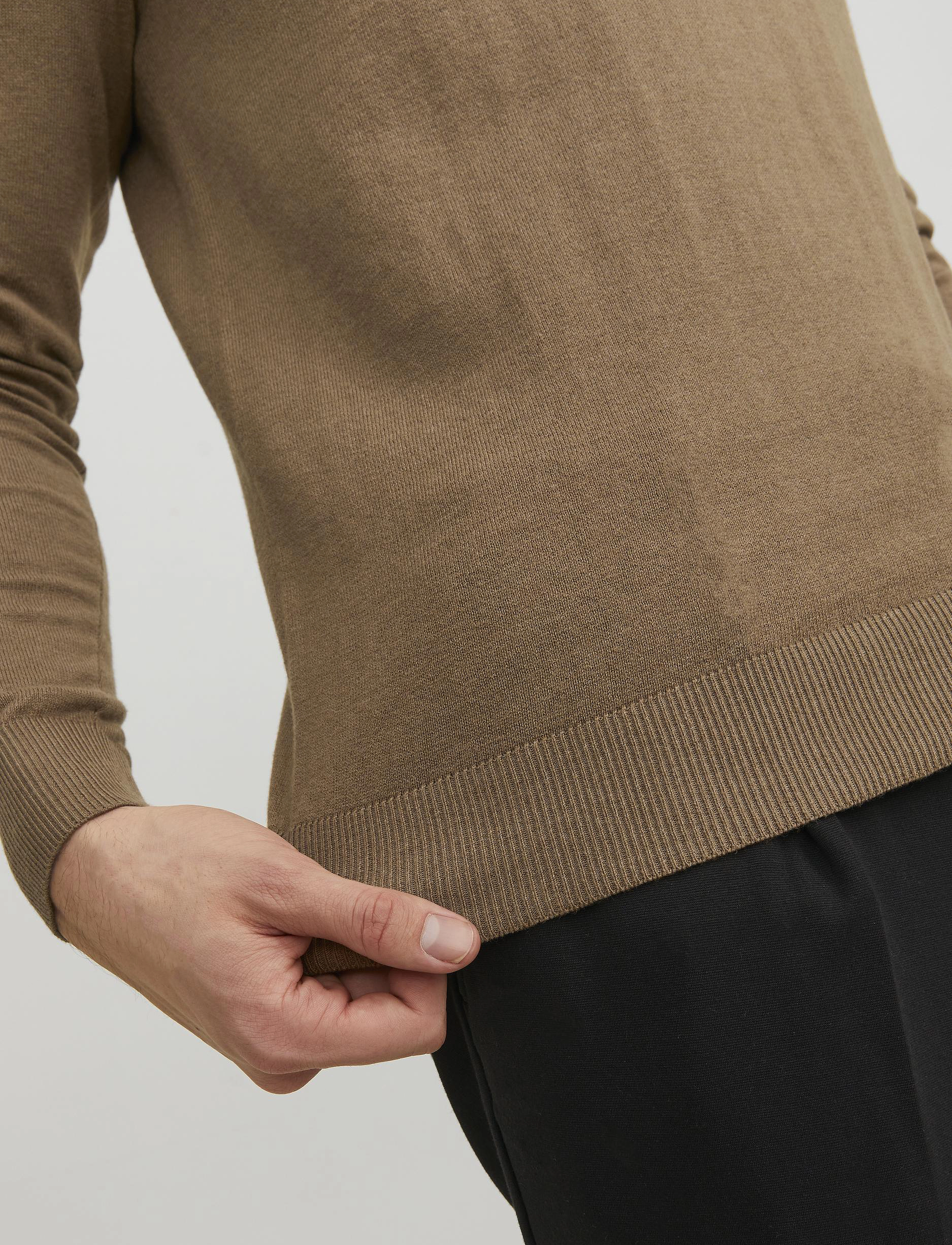 Jack & Jones - JJEEMIL KNIT CREW NECK NOOS - laveste priser - otter - 4
