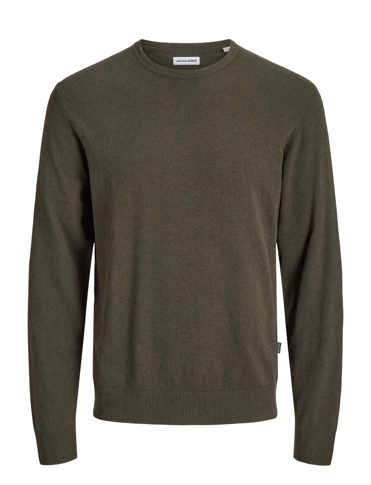 JACK & JONES Jjeemil Knit Crew Neck Noos Khaki - L - Herren