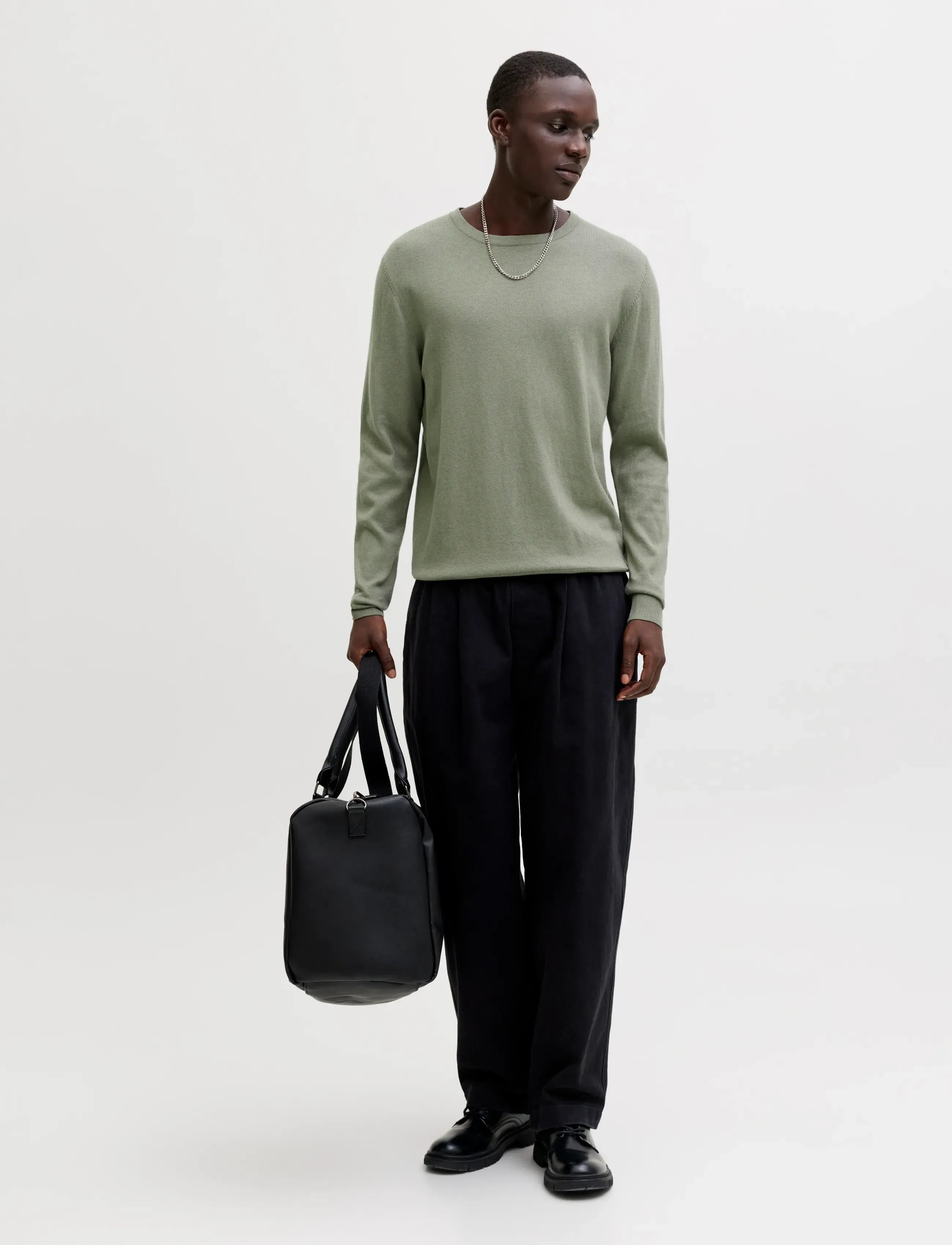 Jack & Jones - JJEEMIL KNIT CREW NECK NOOS - rund hals - vetiver - 4