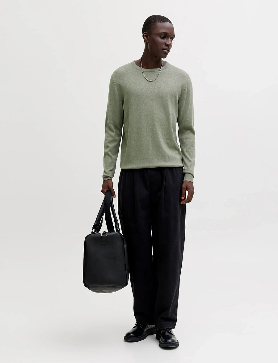 Jack & Jones - JJEEMIL KNIT CREW NECK NOOS - rundhals - vetiver - 4