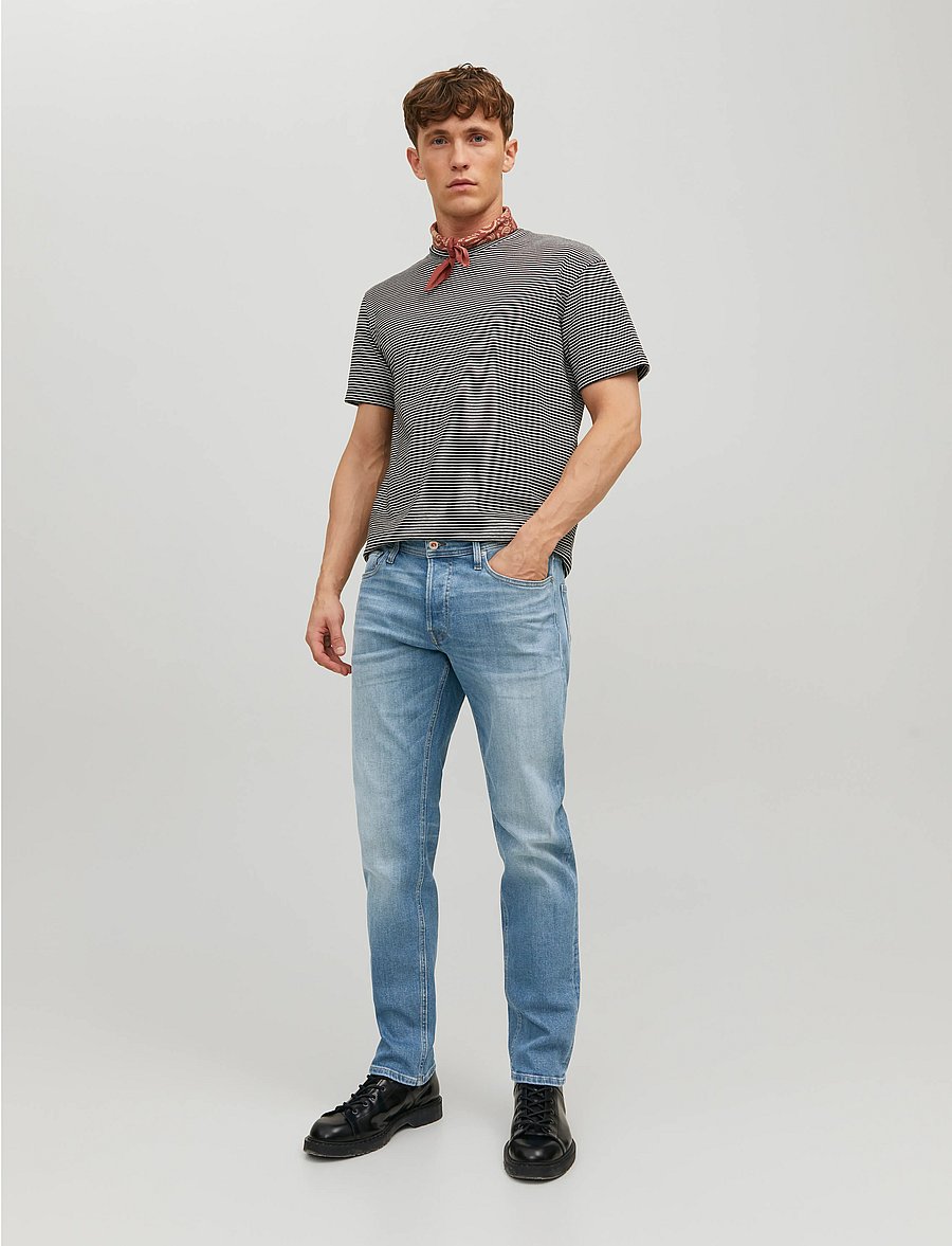 Jack & Jones - JJIMIKE JJORIGINAL JOS 011 NOOS - tapered jeans - blue denim - 0