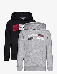 Jack & Jones - JJECORP LOGO SWEAT HOOD 2PK MP NOOS JNR - hoodies - black - 0