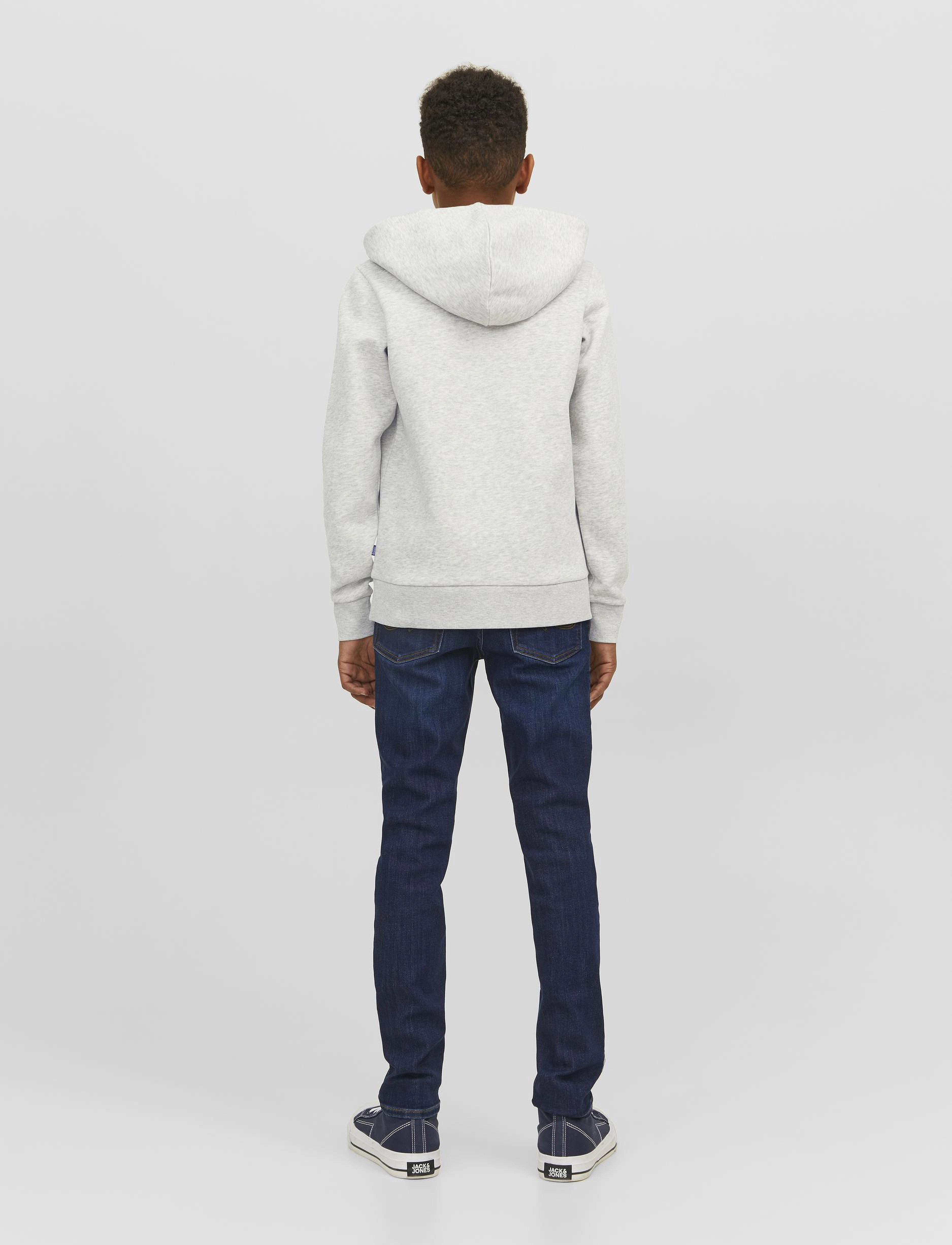 Jack & Jones - JJELOGO SWEAT HOOD 2 COL 22/23  JNR - white melange - 2