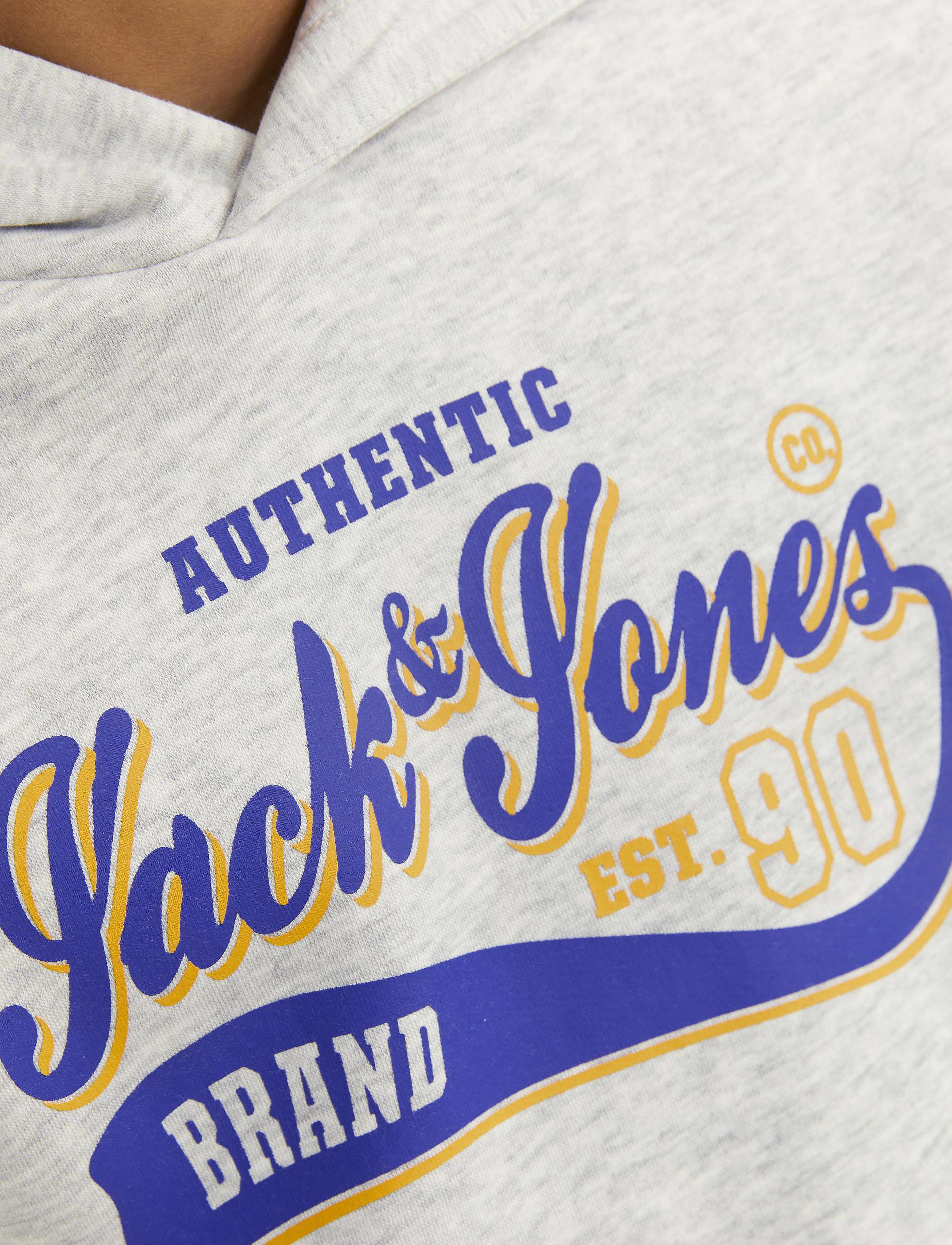 Jack & Jones - JJELOGO SWEAT HOOD 2 COL 22/23  JNR - white melange - 3