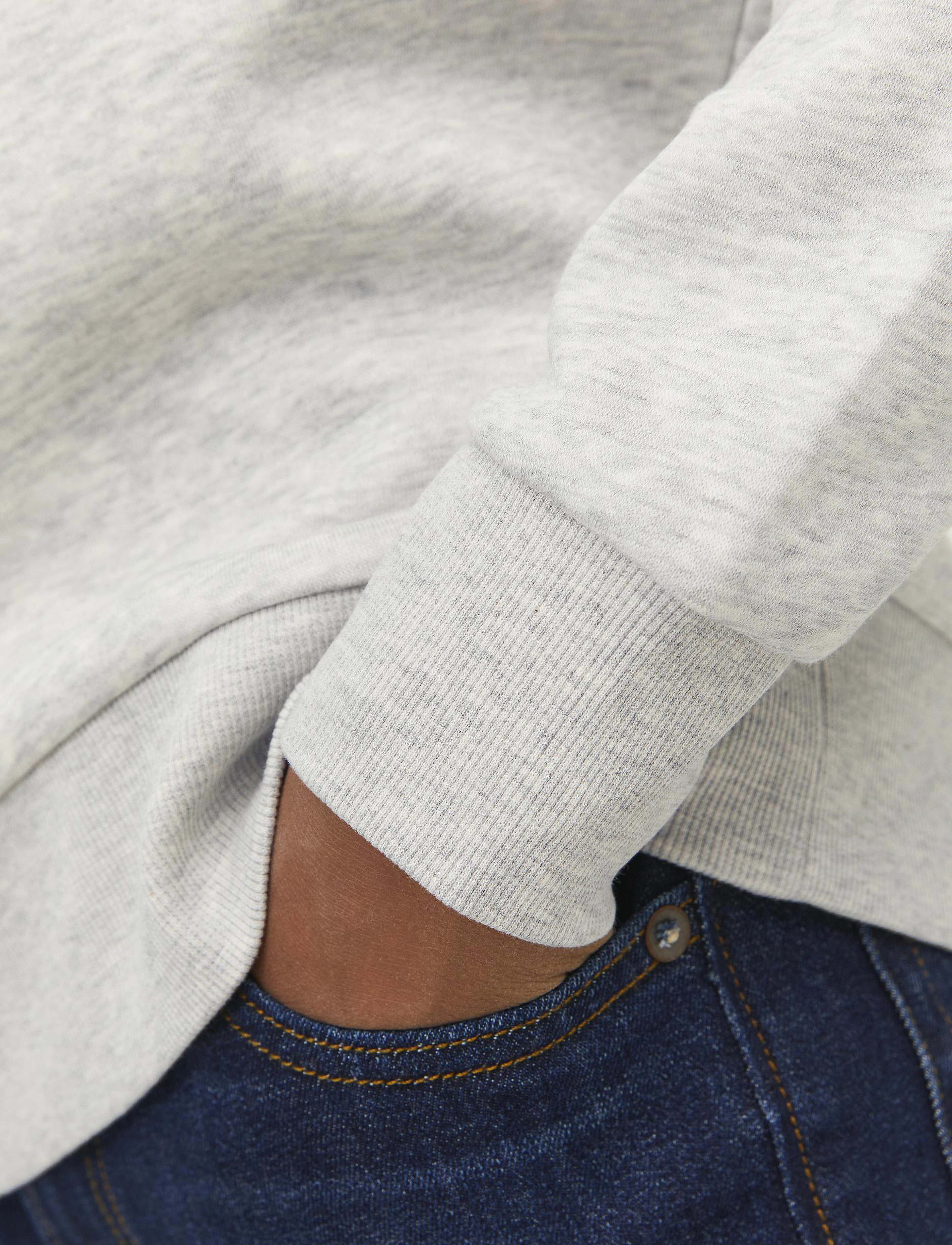 Jack & Jones - JJELOGO SWEAT HOOD 2 COL 22/23  JNR - white melange - 5