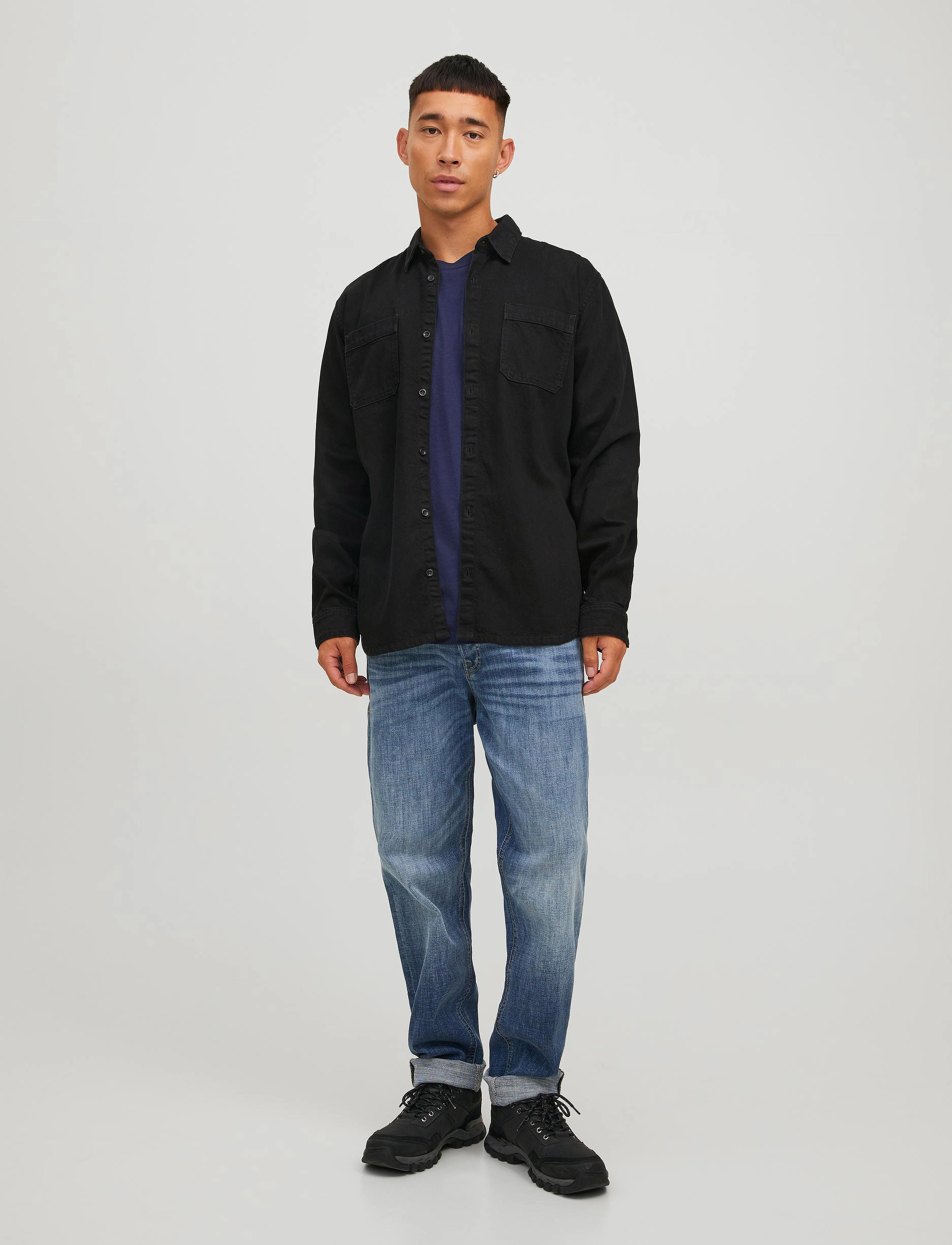 Jack & Jones - JJIJEFF JJSHIRT AKM 302 NOOS - black denim - 5