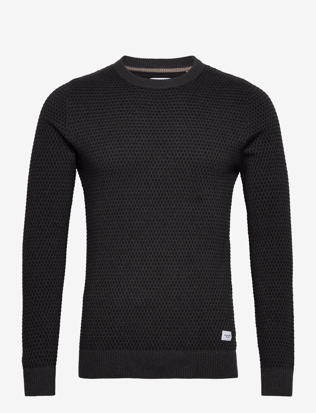 Jack & Jones - JJEATLAS KNIT CREW NECK NOOS - pulls col rond - dark grey melange - 1
