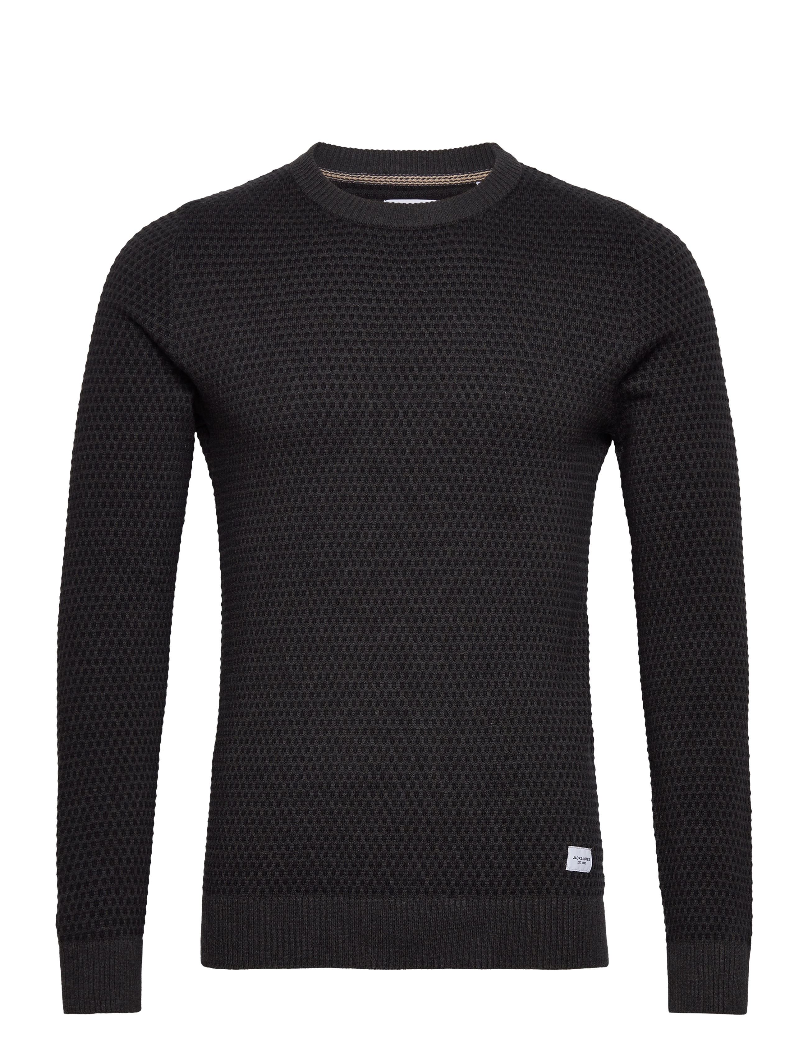Jack & Jones - JJEATLAS KNIT CREW NECK NOOS - dark grey melange - 1