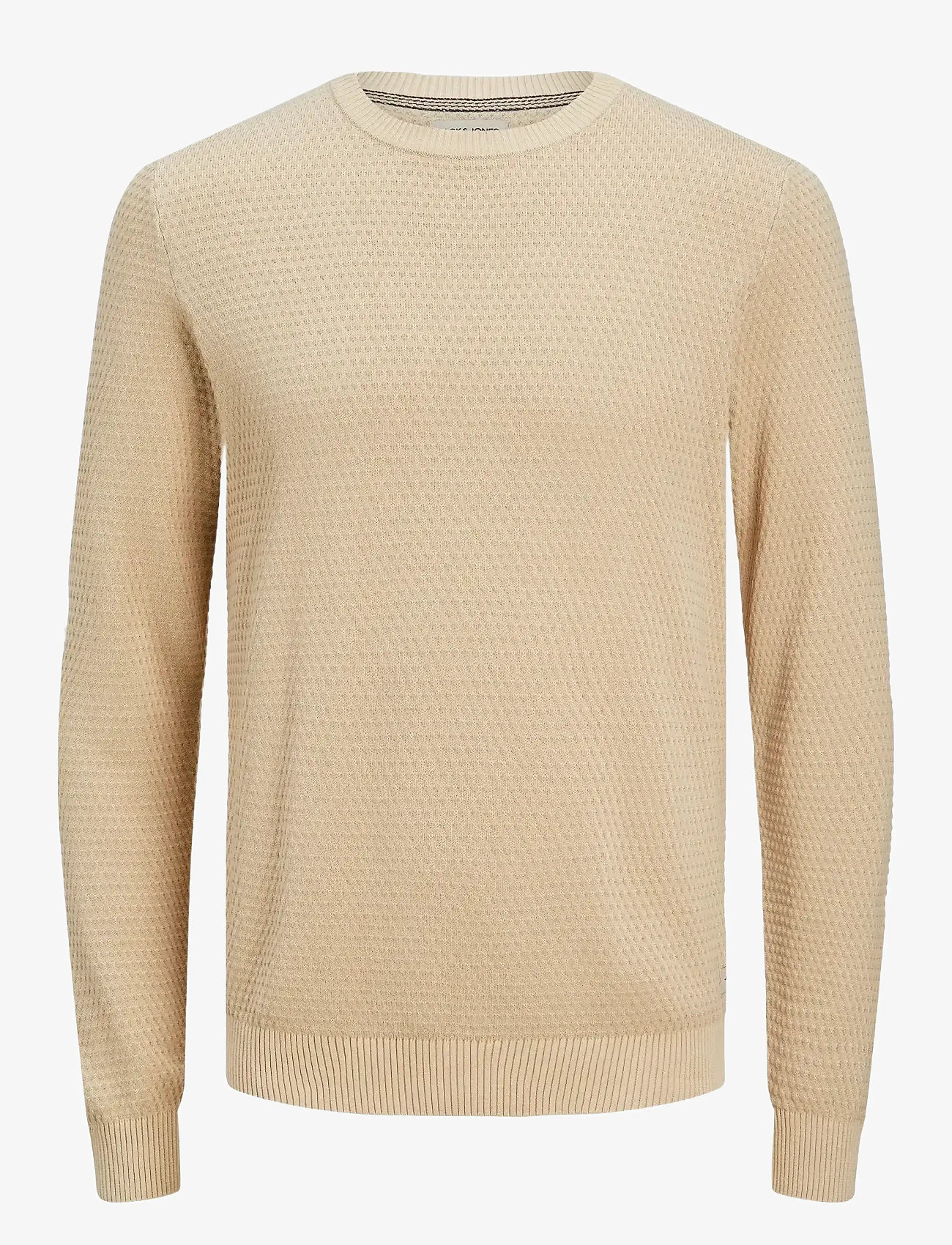 Jack & Jones - JJEATLAS KNIT CREW NECK NOOS - Ümmarguse kaelusega kudumid - oatmeal - 1