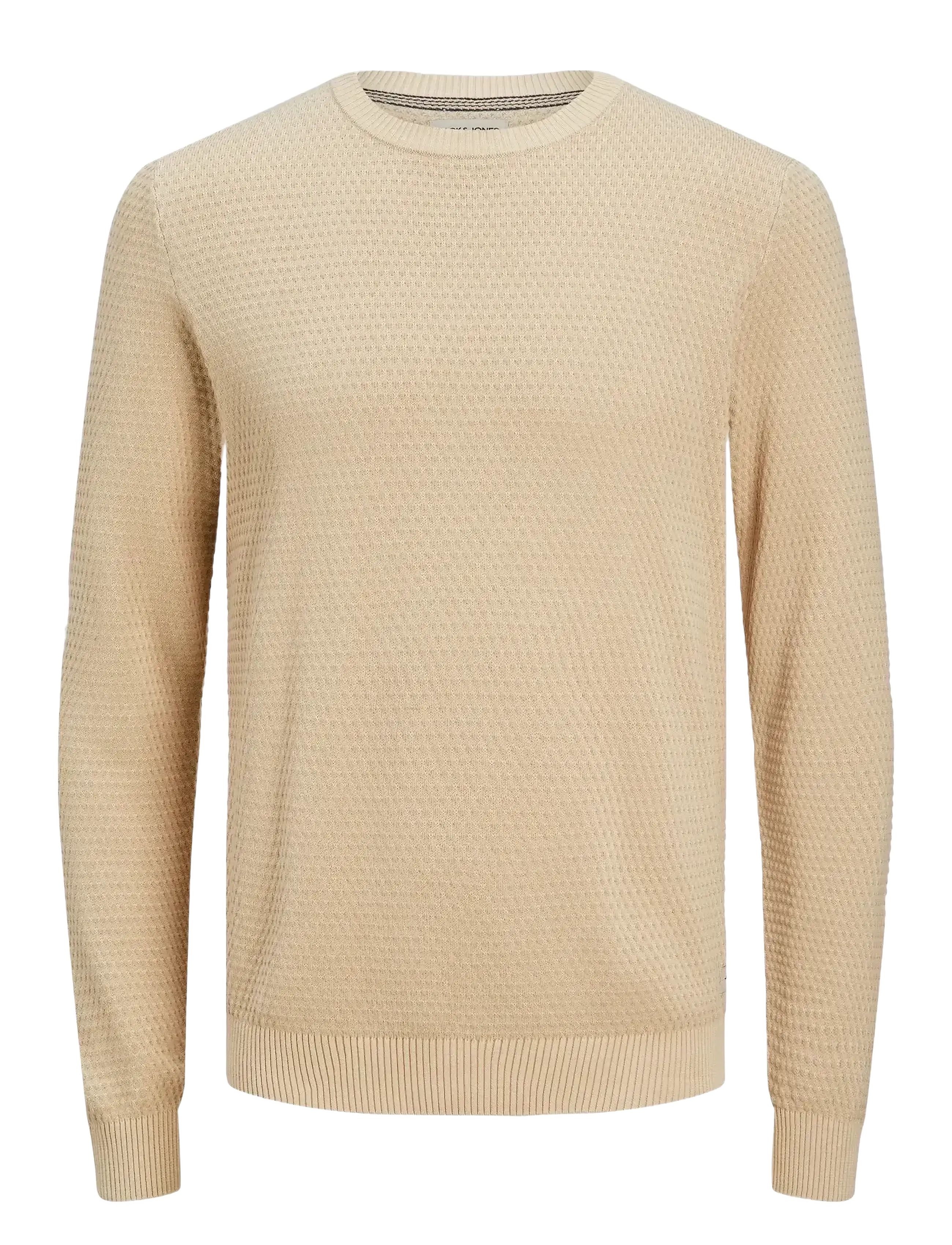 Jack & Jones - JJEATLAS KNIT CREW NECK NOOS - oatmeal - 1