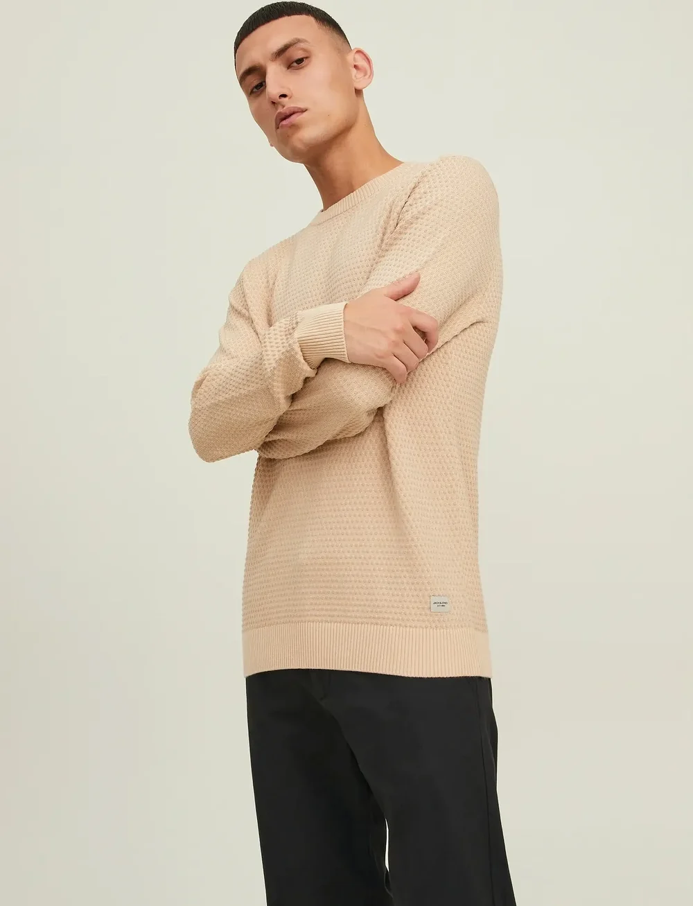 Jack & Jones - JJEATLAS KNIT CREW NECK NOOS - rundhals - oatmeal - 0
