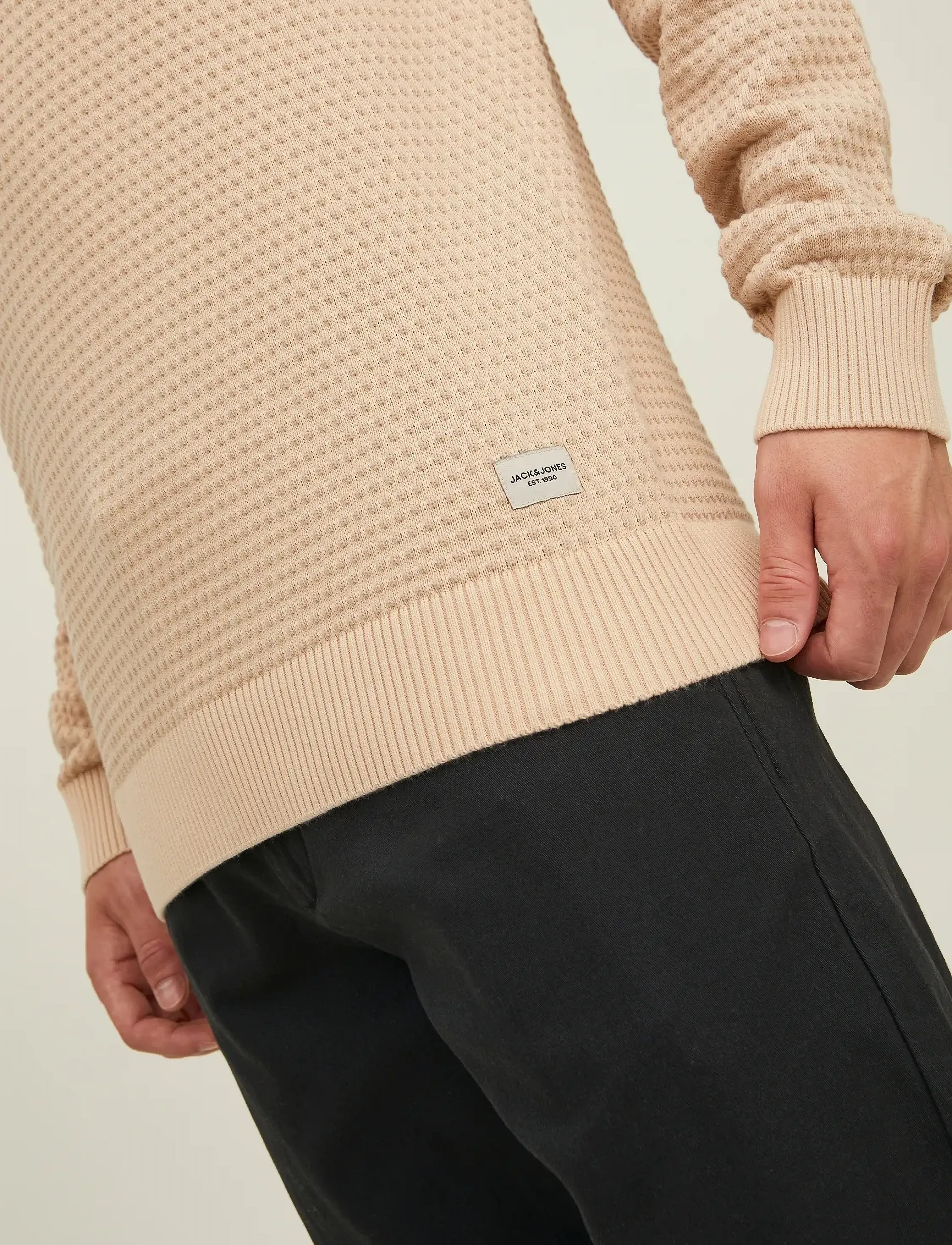 Jack & Jones - JJEATLAS KNIT CREW NECK NOOS - oatmeal - 3