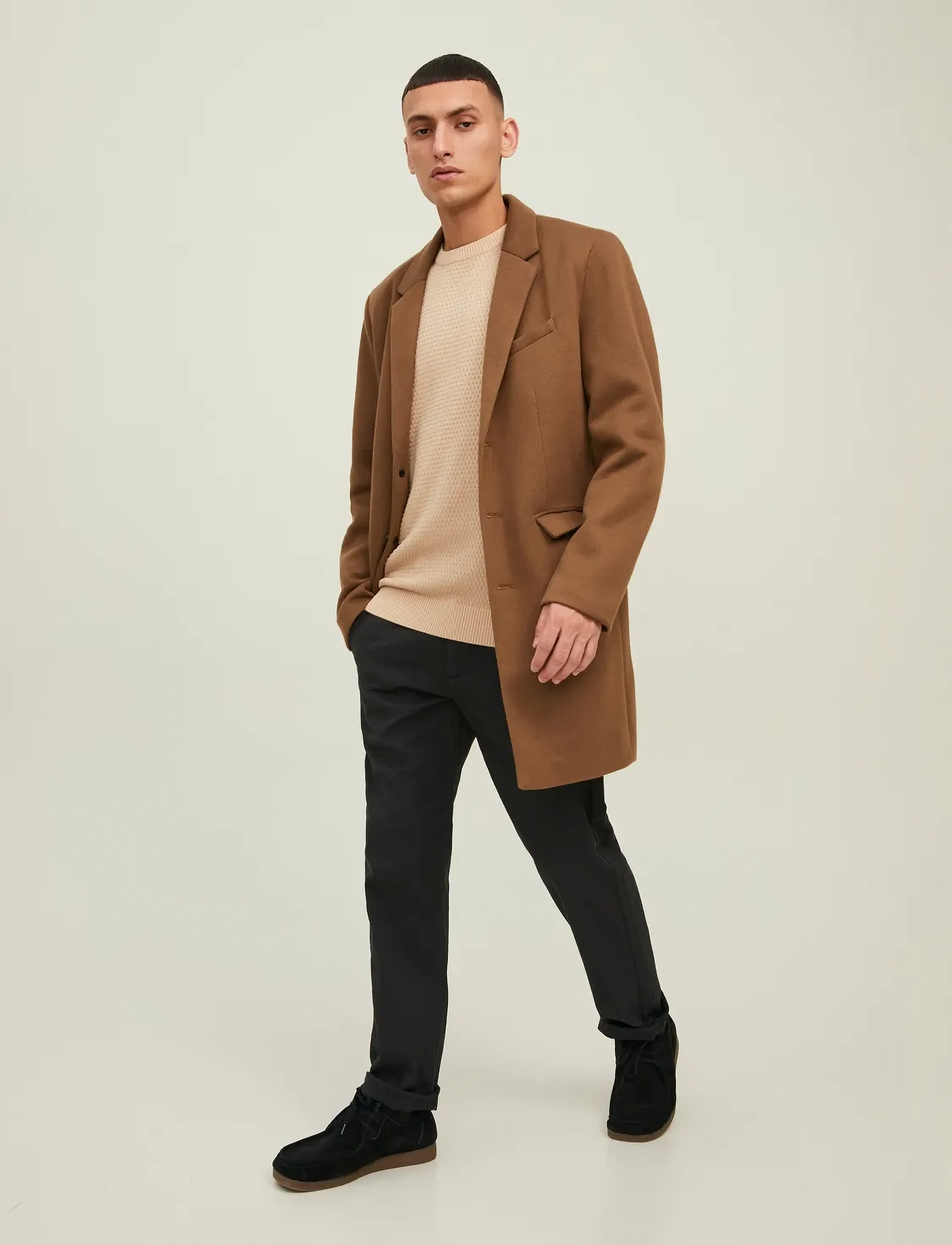 Jack & Jones - JJEATLAS KNIT CREW NECK NOOS - oatmeal - 5