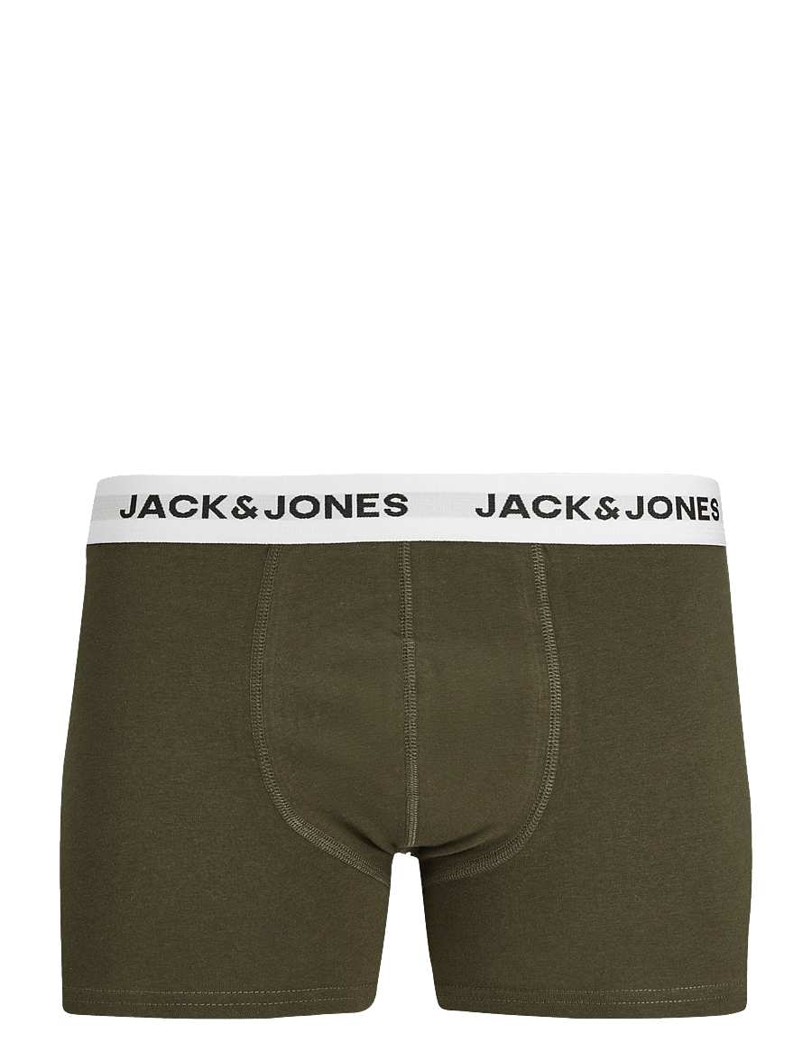 Jack & Jones - JACBASIC WHITE WB TRUNKS 5 PACK NOOS - boxerkalsonger - forest night - 5