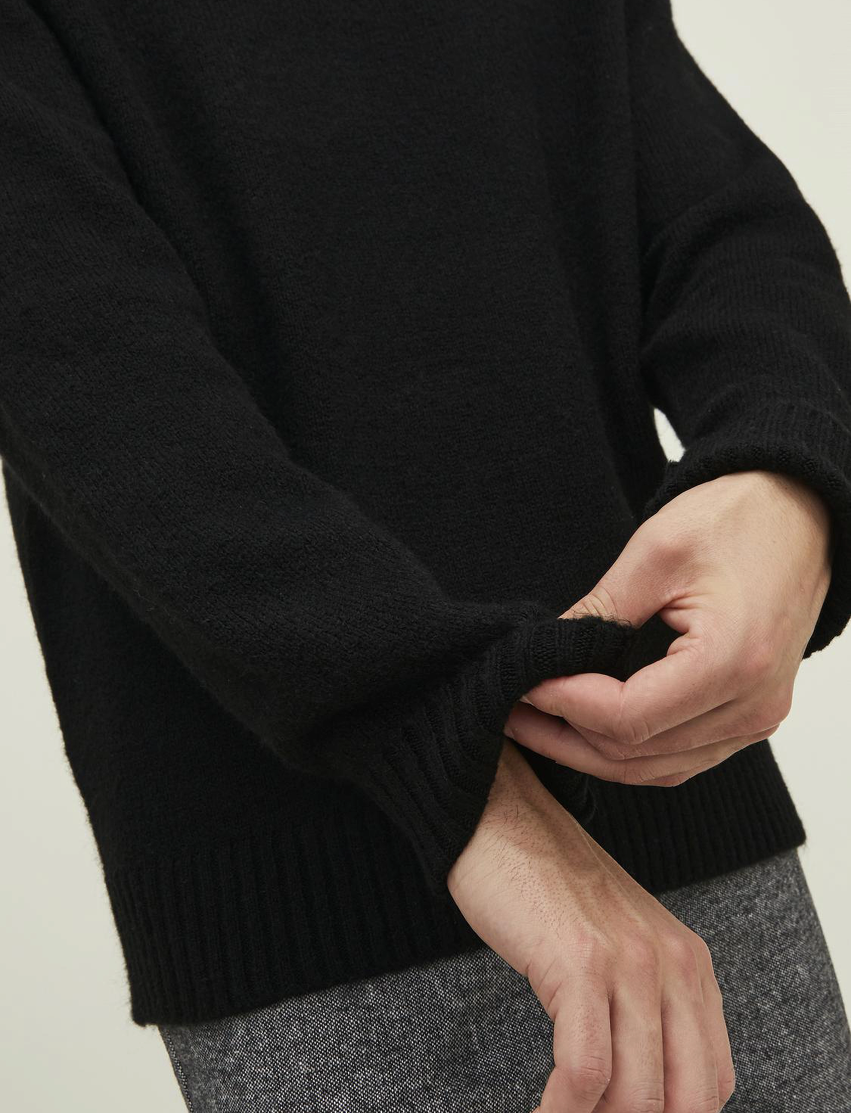 Jack & Jones - JOROLLIE KNIT CREW NECK SN - black - 3