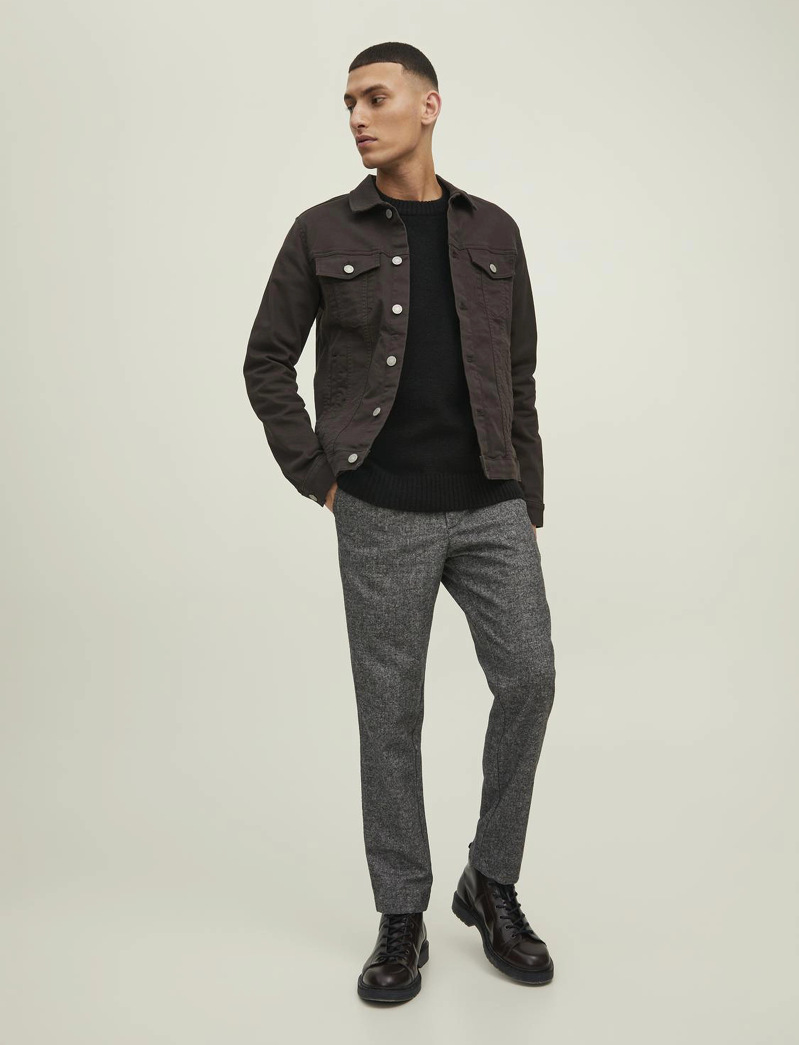 Jack & Jones - JOROLLIE KNIT CREW NECK SN - black - 4