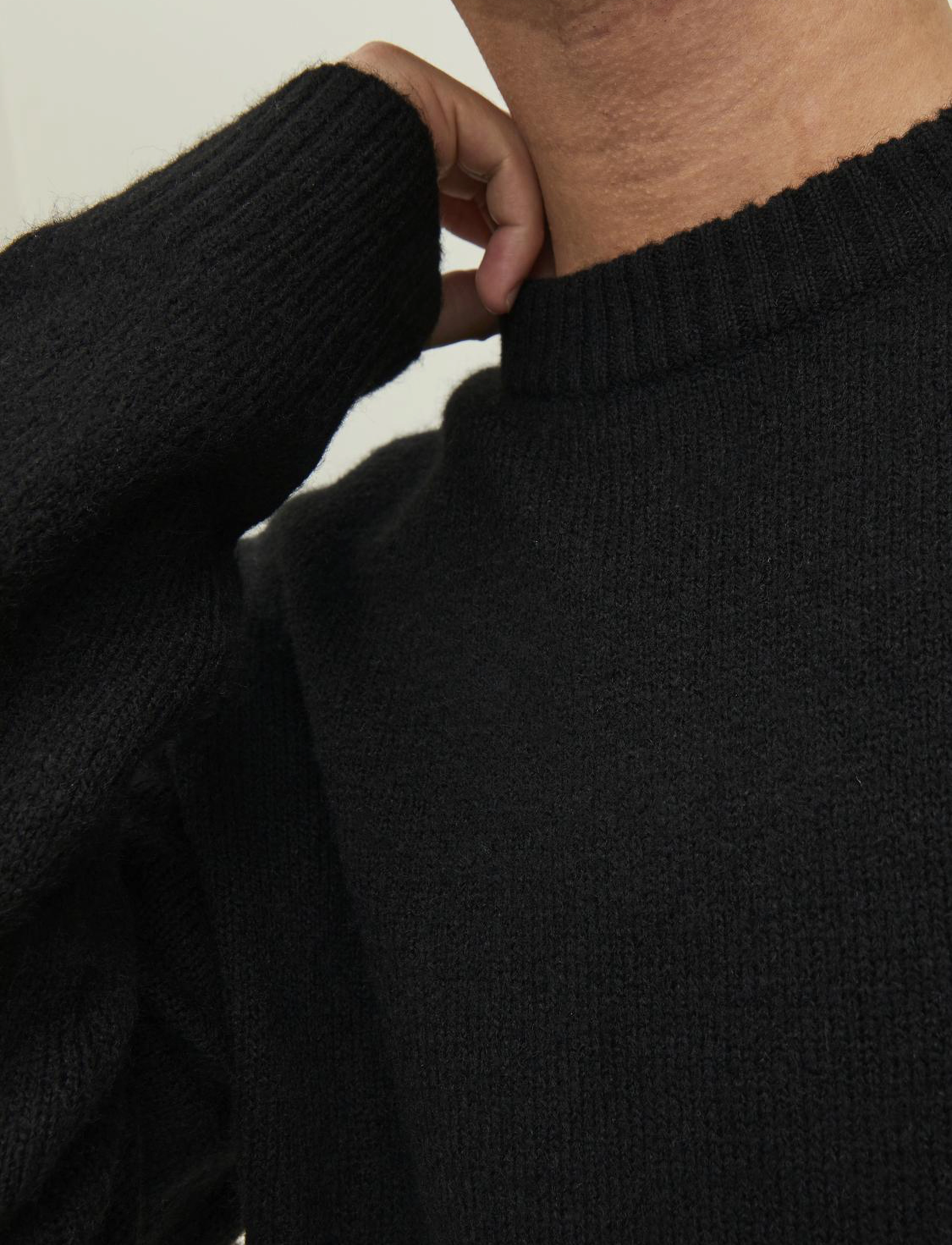 Jack & Jones - JOROLLIE KNIT CREW NECK SN - black - 5