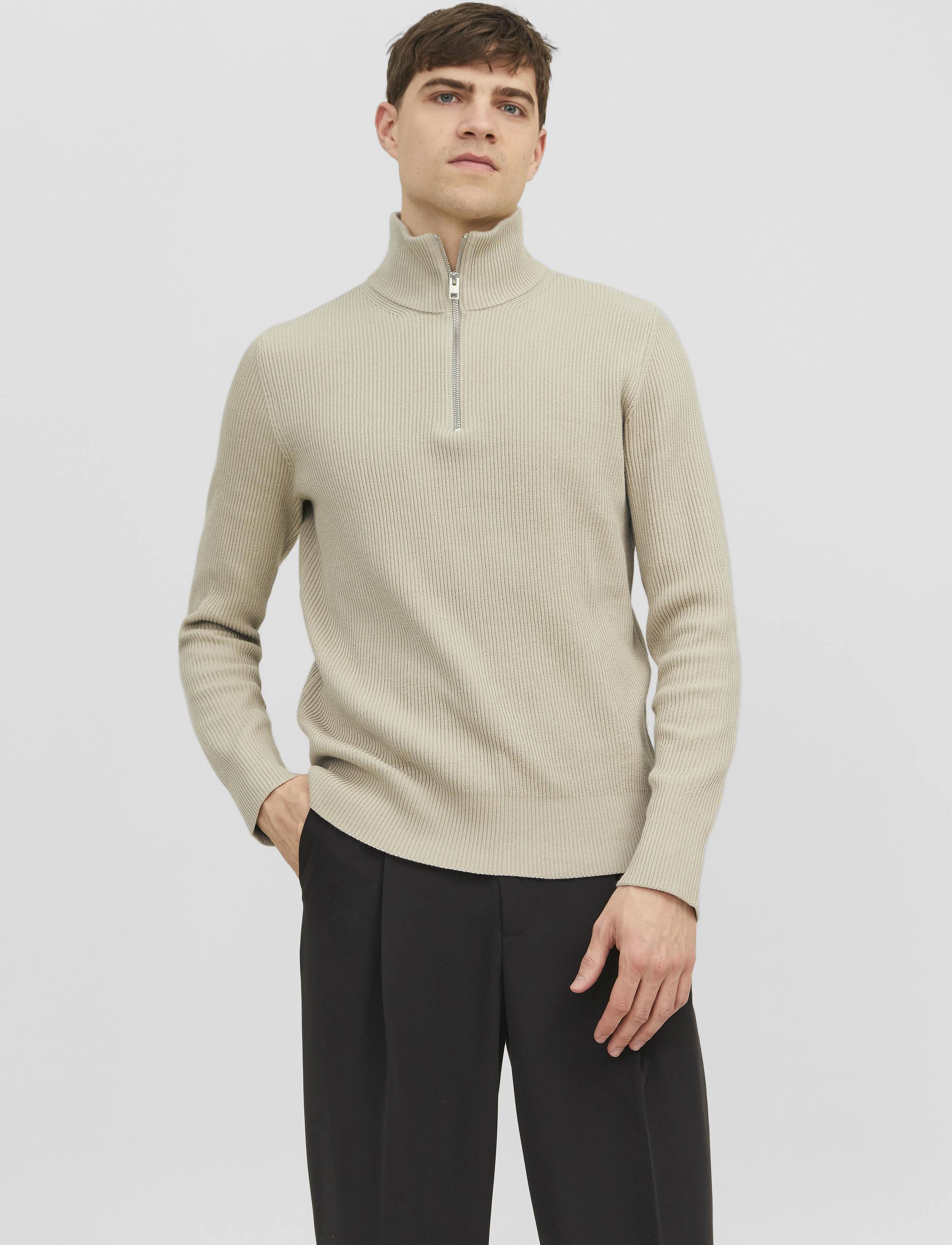Jack & Jones - JPRCCPERFECT KNIT HALF ZIP SN - island fossil - 2