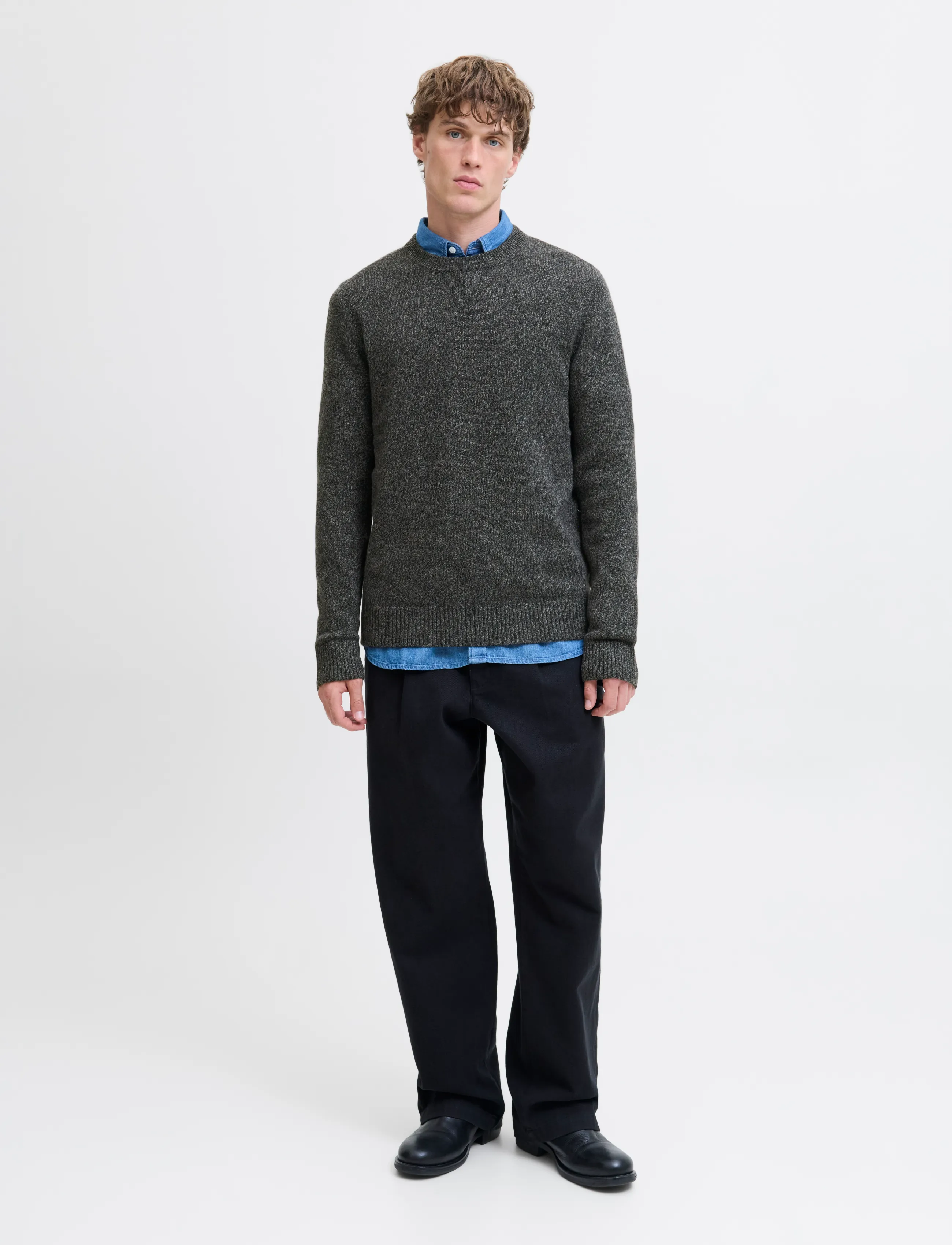 JACK & JONES Jprblulambswool Knit Crew Neck stickade tröjor herr – bild 3