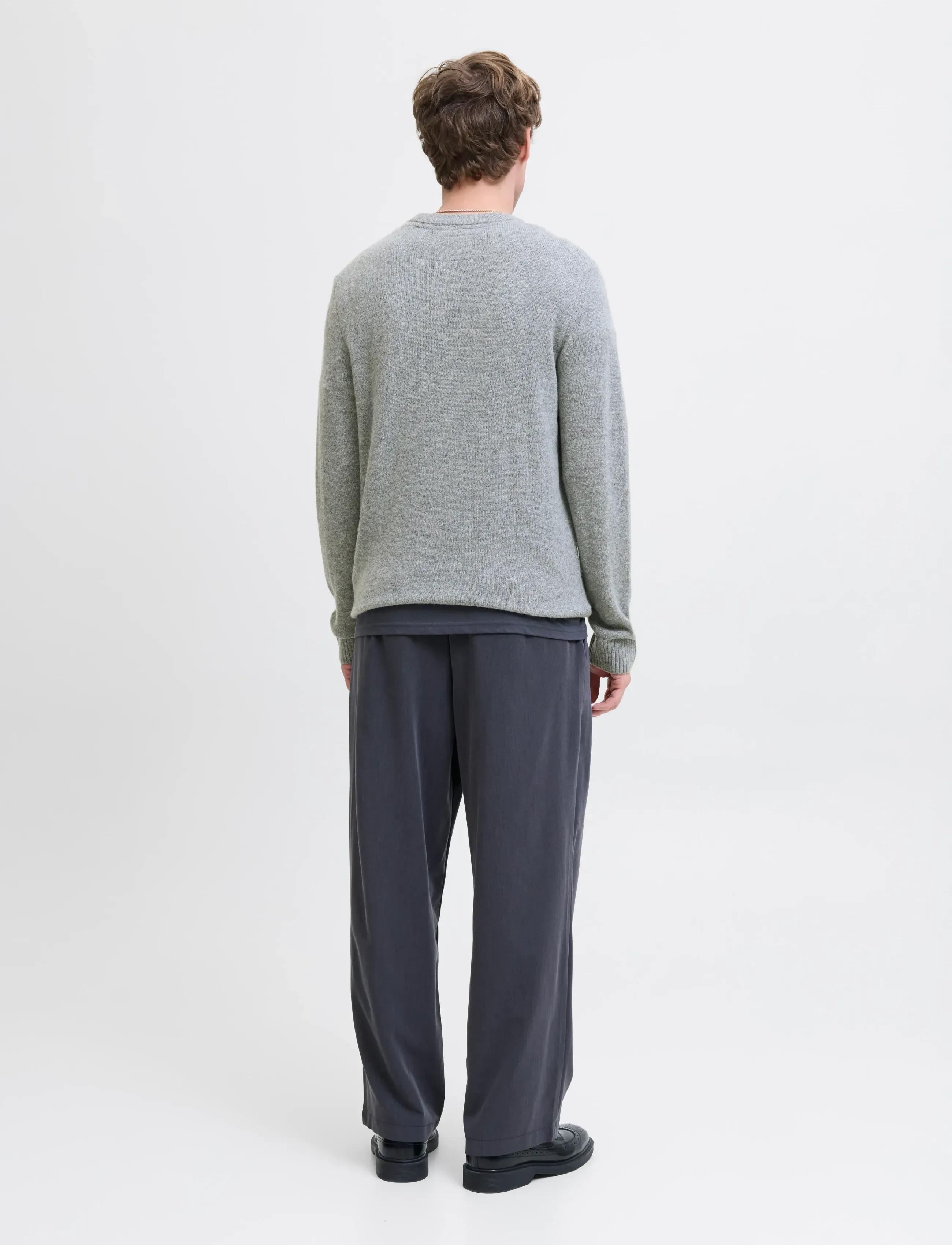 Jack & Jones - JPRBLULAMBSWOOL KNIT CREW NECK - rundhals - medium grey melange - 2