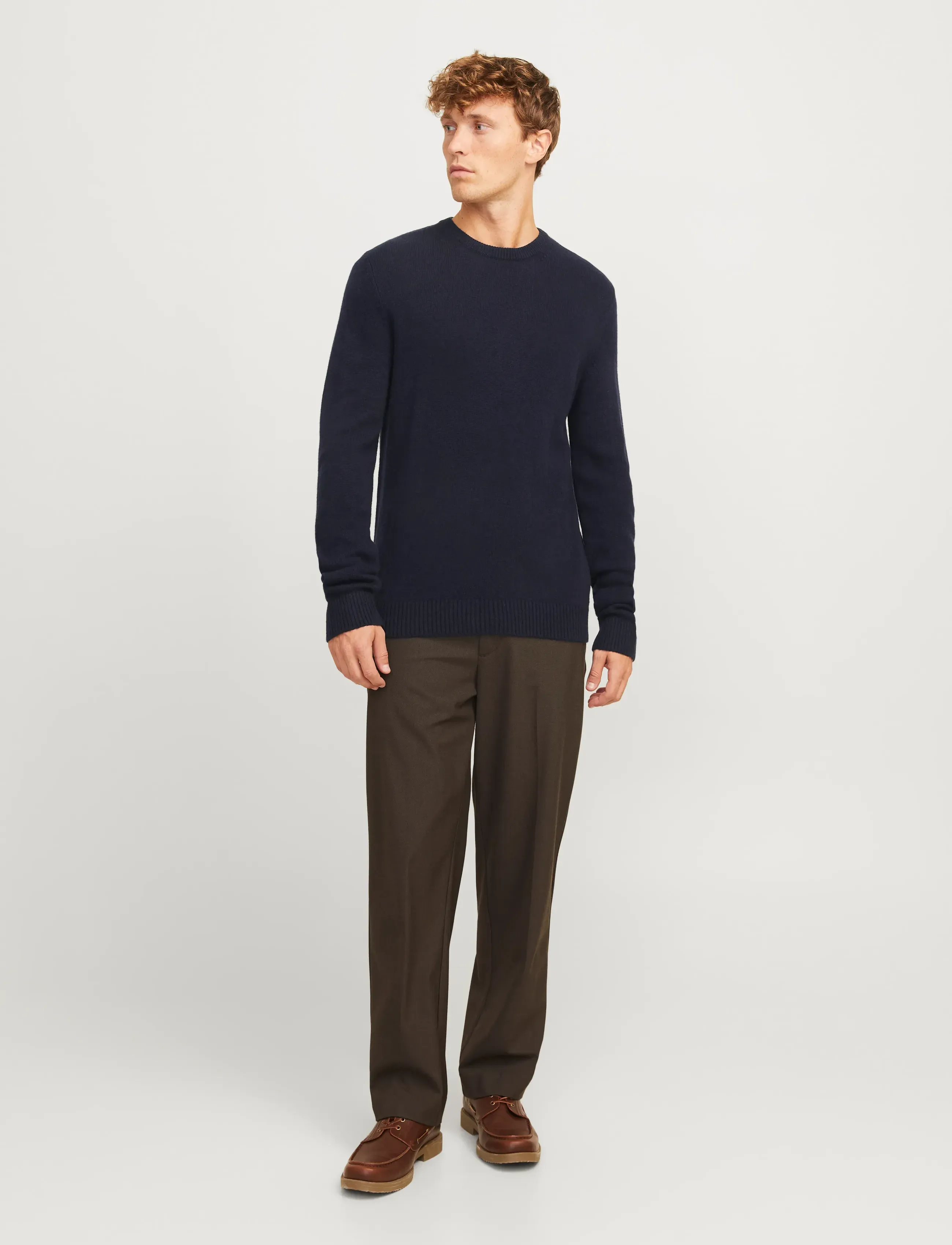 Jack & Jones - JPRBLULAMBSWOOL KNIT CREW NECK - megztiniai - night sky - 3
