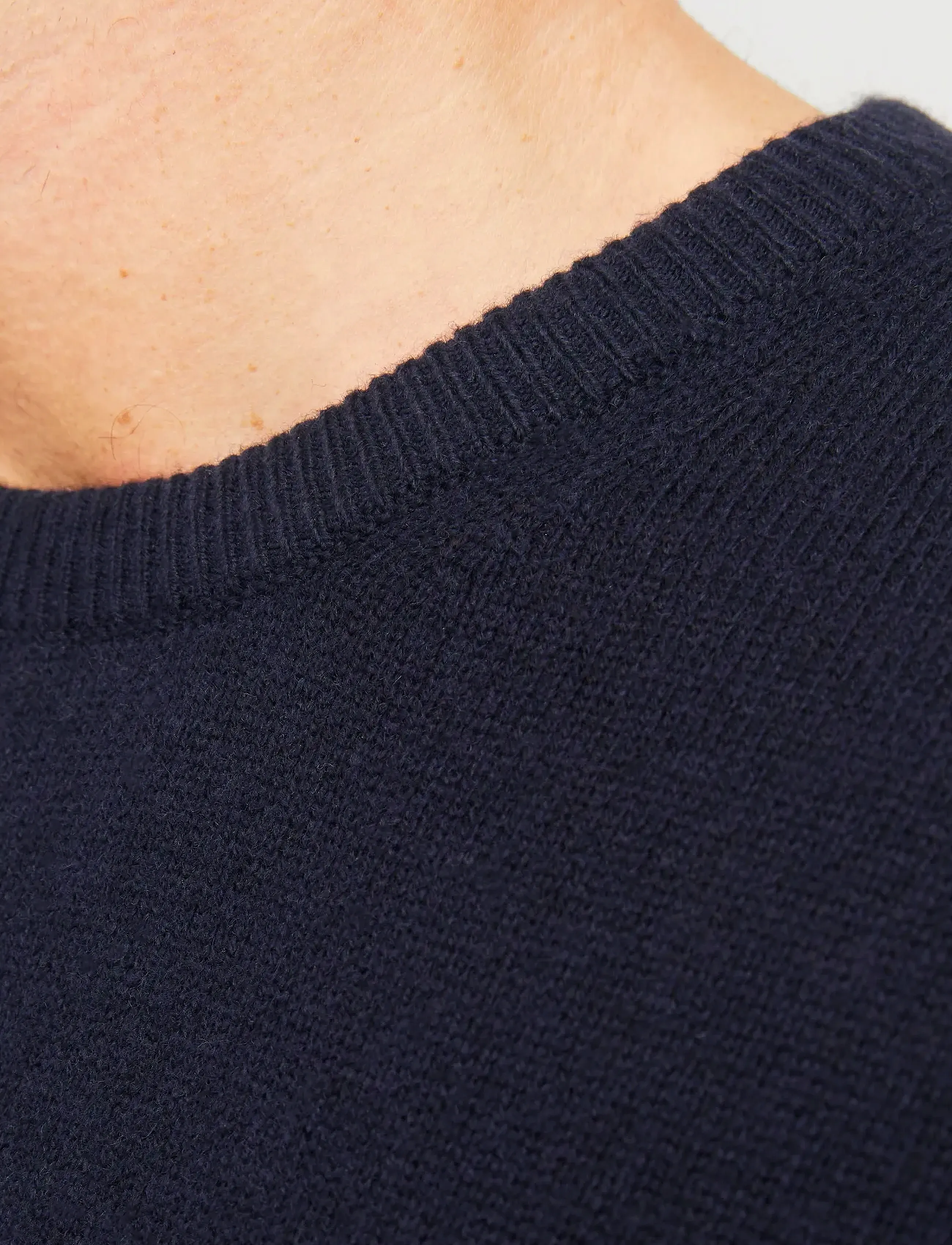 Jack & Jones - JPRBLULAMBSWOOL KNIT CREW NECK - megztiniai - night sky - 5