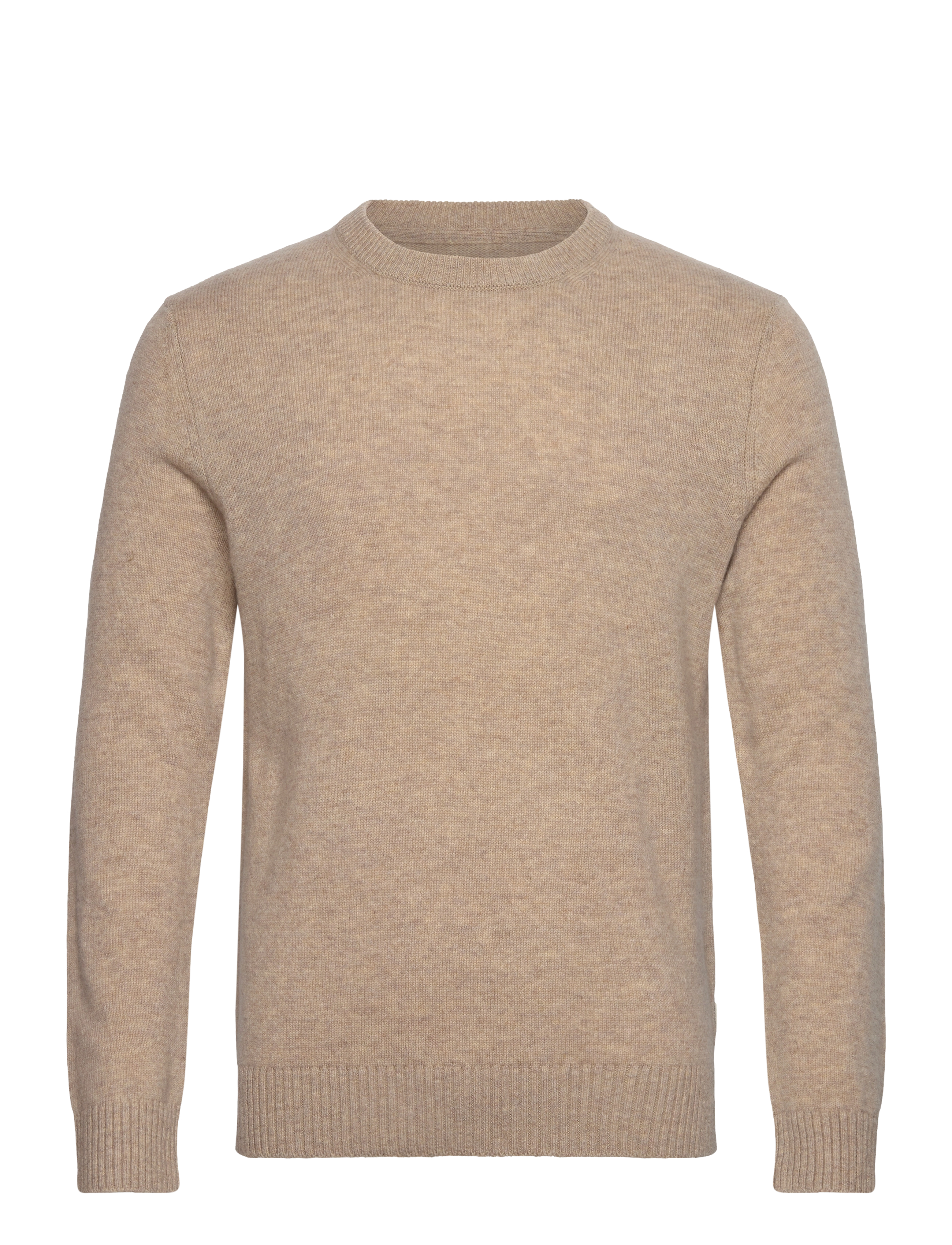 JPRBLULAMBSWOOL KNIT CREW NECK - OATMEAL