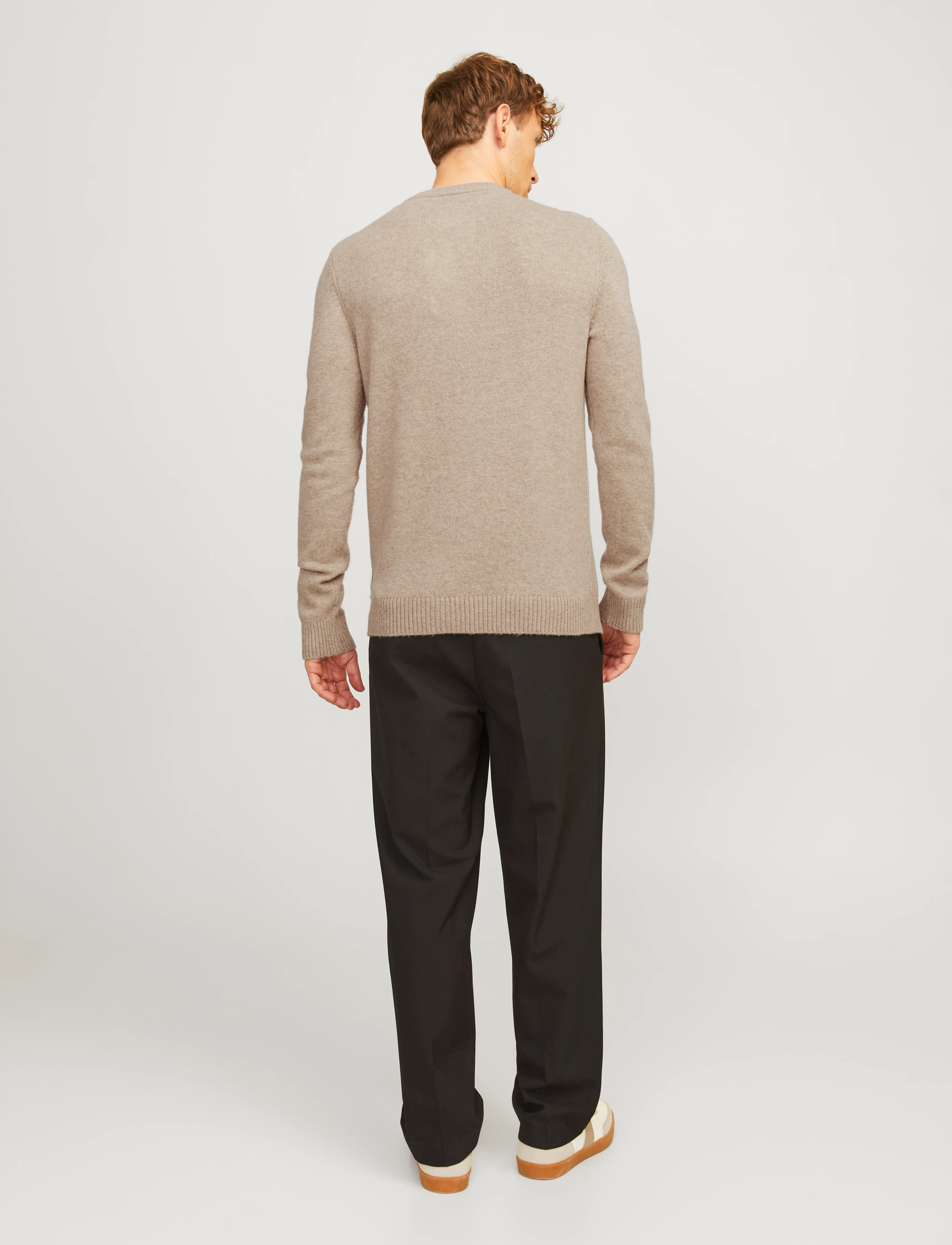 Jack & Jones - JPRBLULAMBSWOOL KNIT CREW NECK - rundhalsad - oatmeal - 3