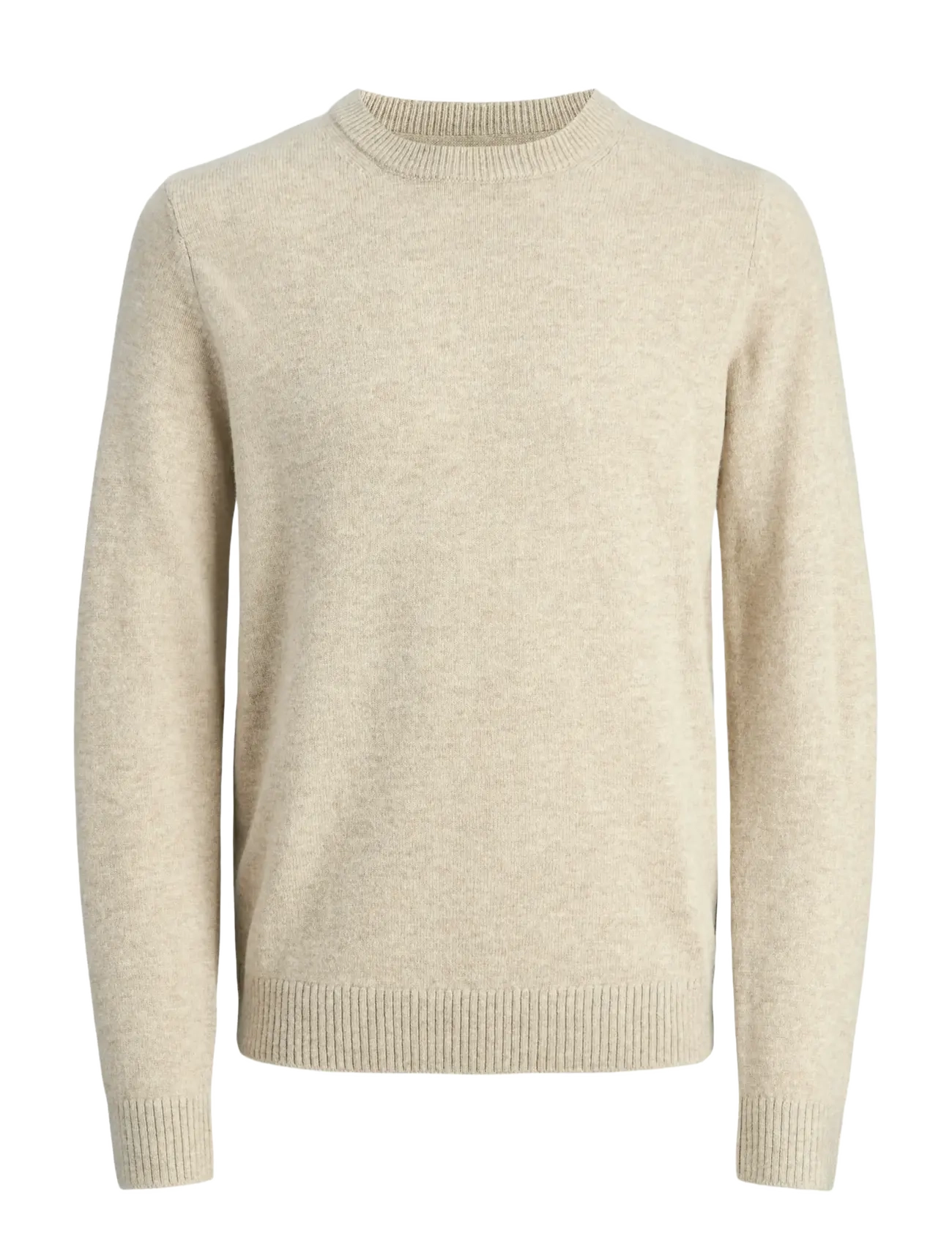 JPRBLULAMBSWOOL KNIT CREW NECK - SILVER LINING