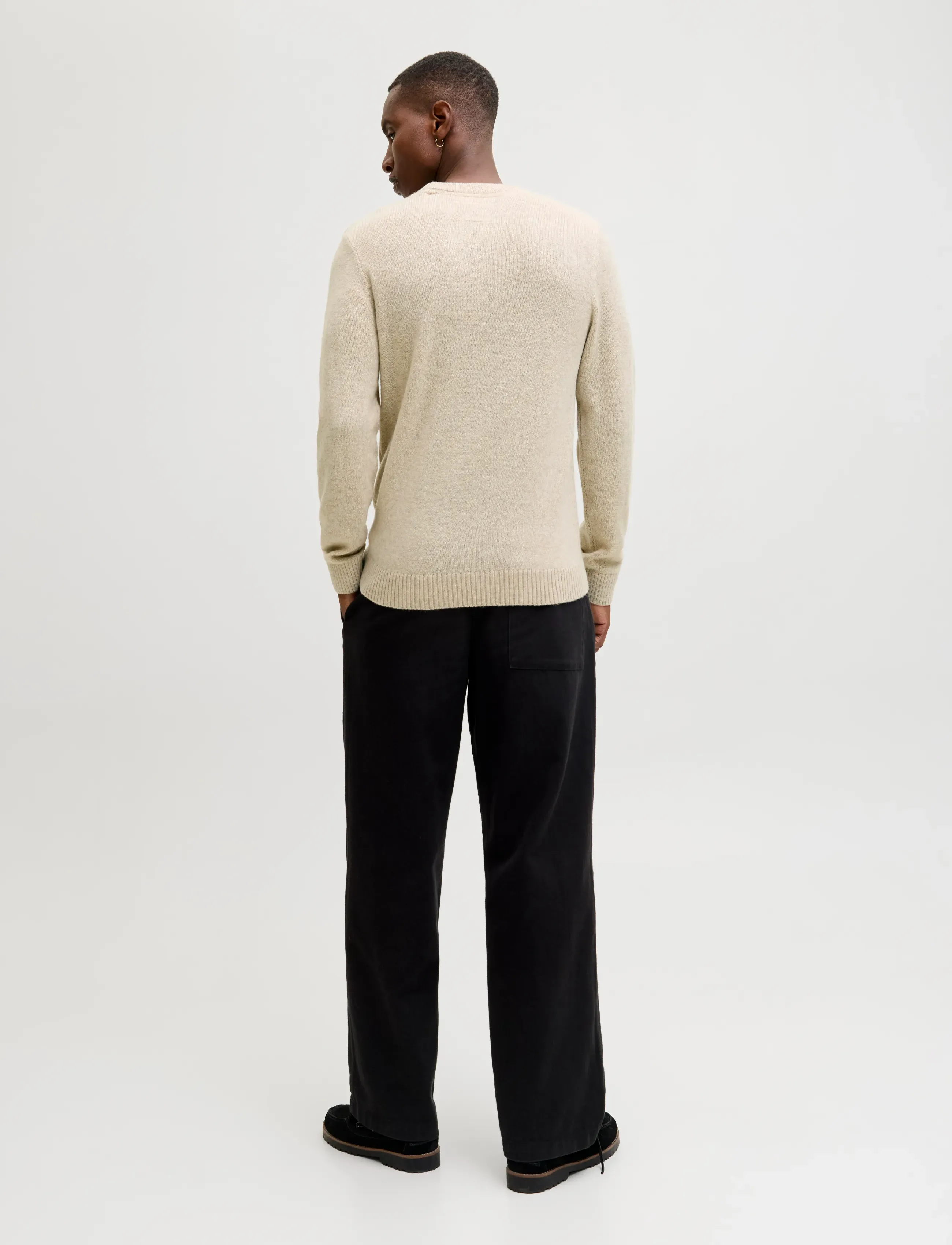Jack & Jones - JPRBLULAMBSWOOL KNIT CREW NECK - round necks - silver lining - 2