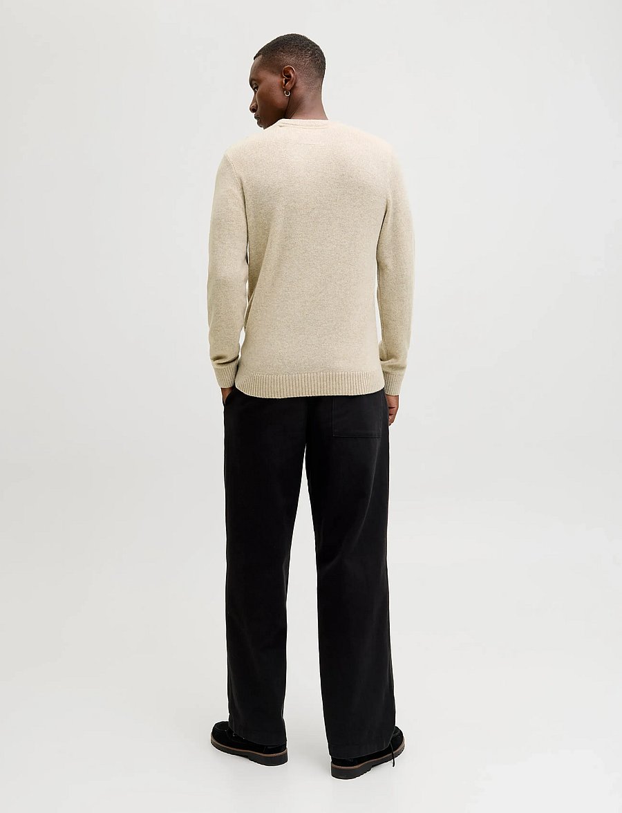 Jack & Jones - JPRBLULAMBSWOOL KNIT CREW NECK - Ümmarguse kaelusega kudumid - silver lining - 2