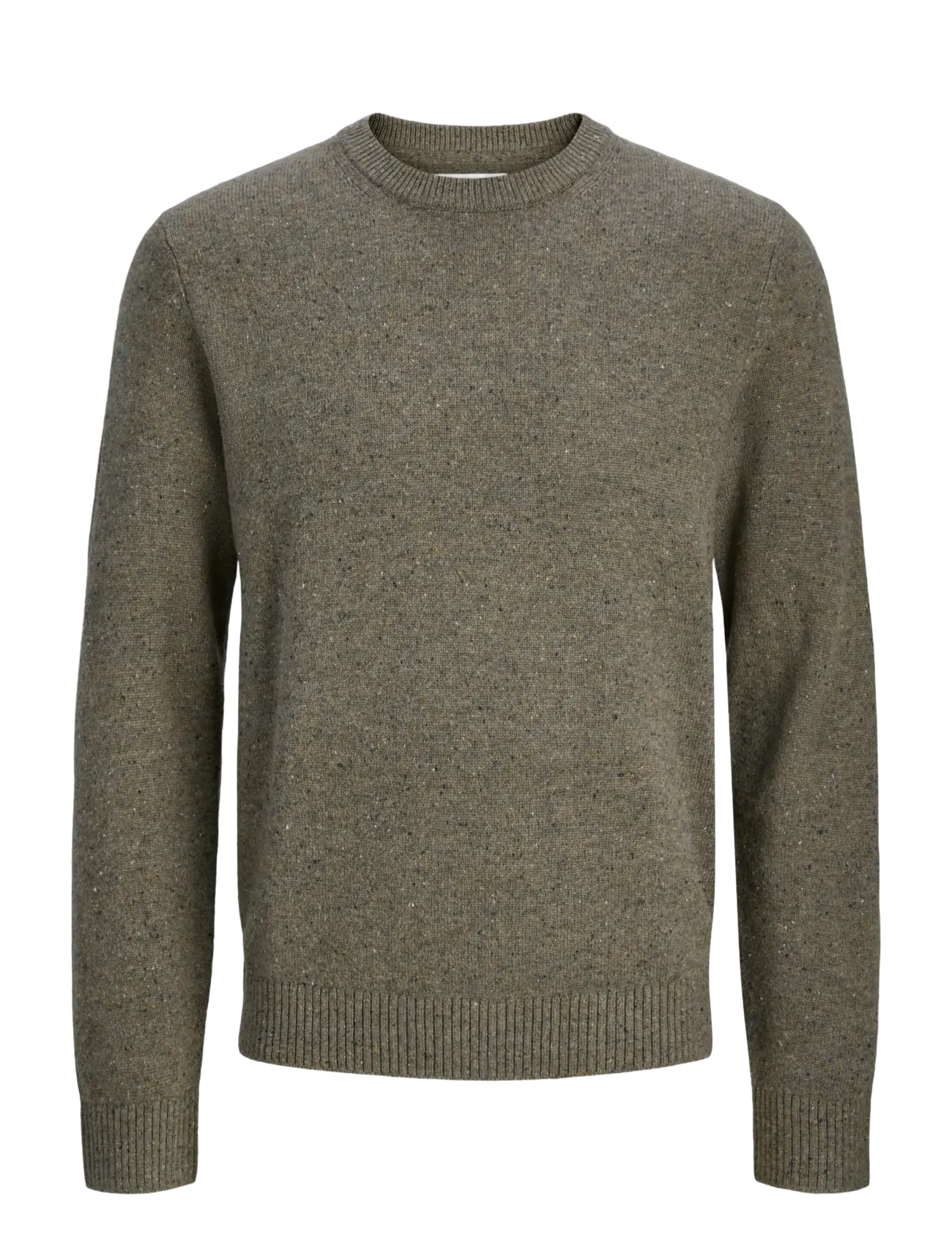 JPRBLULAMBSWOOL KNIT CREW NECK - STONE GRAY