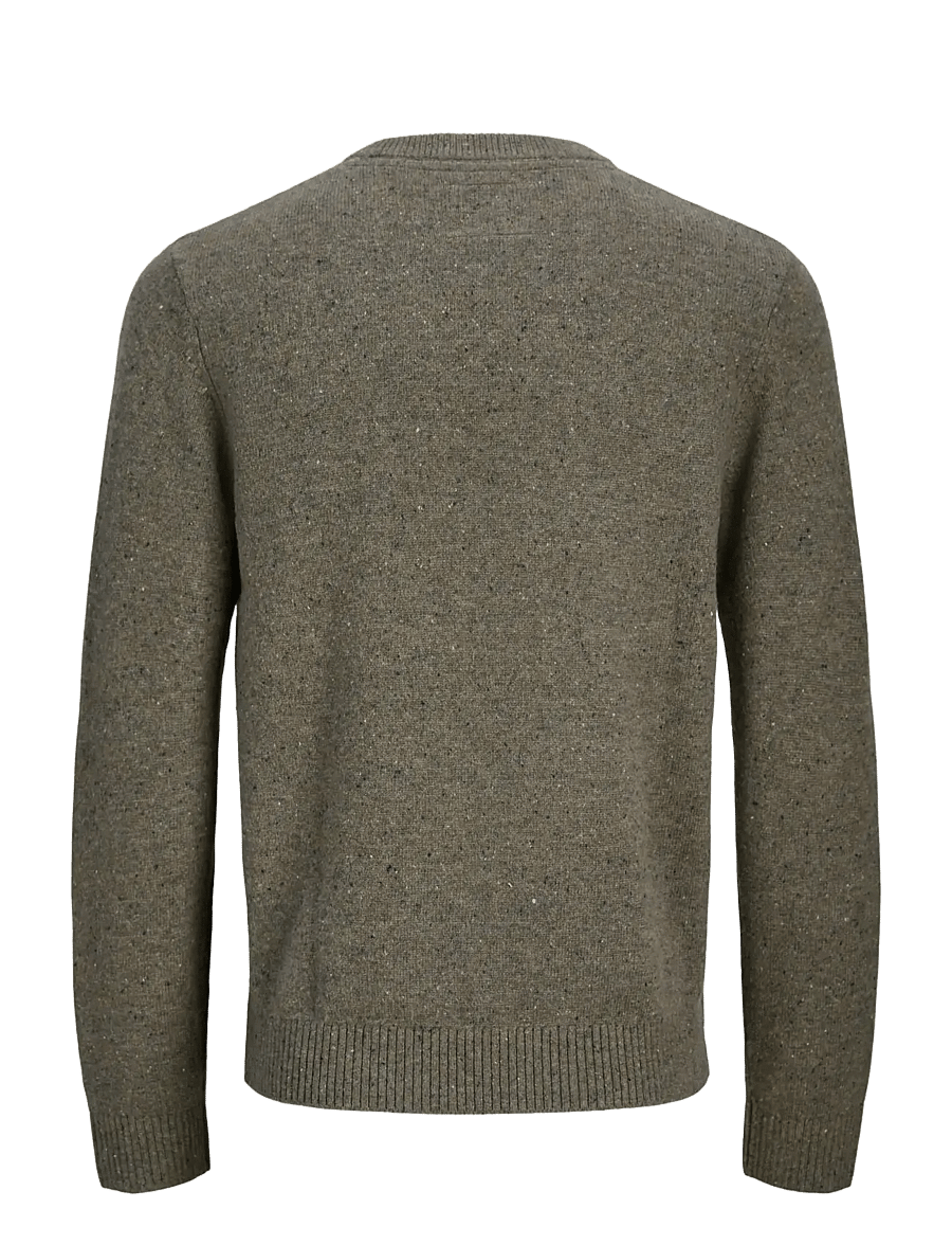 Jack & Jones - JPRBLULAMBSWOOL KNIT CREW NECK - pyöreäaukkoiset - stone gray - 2