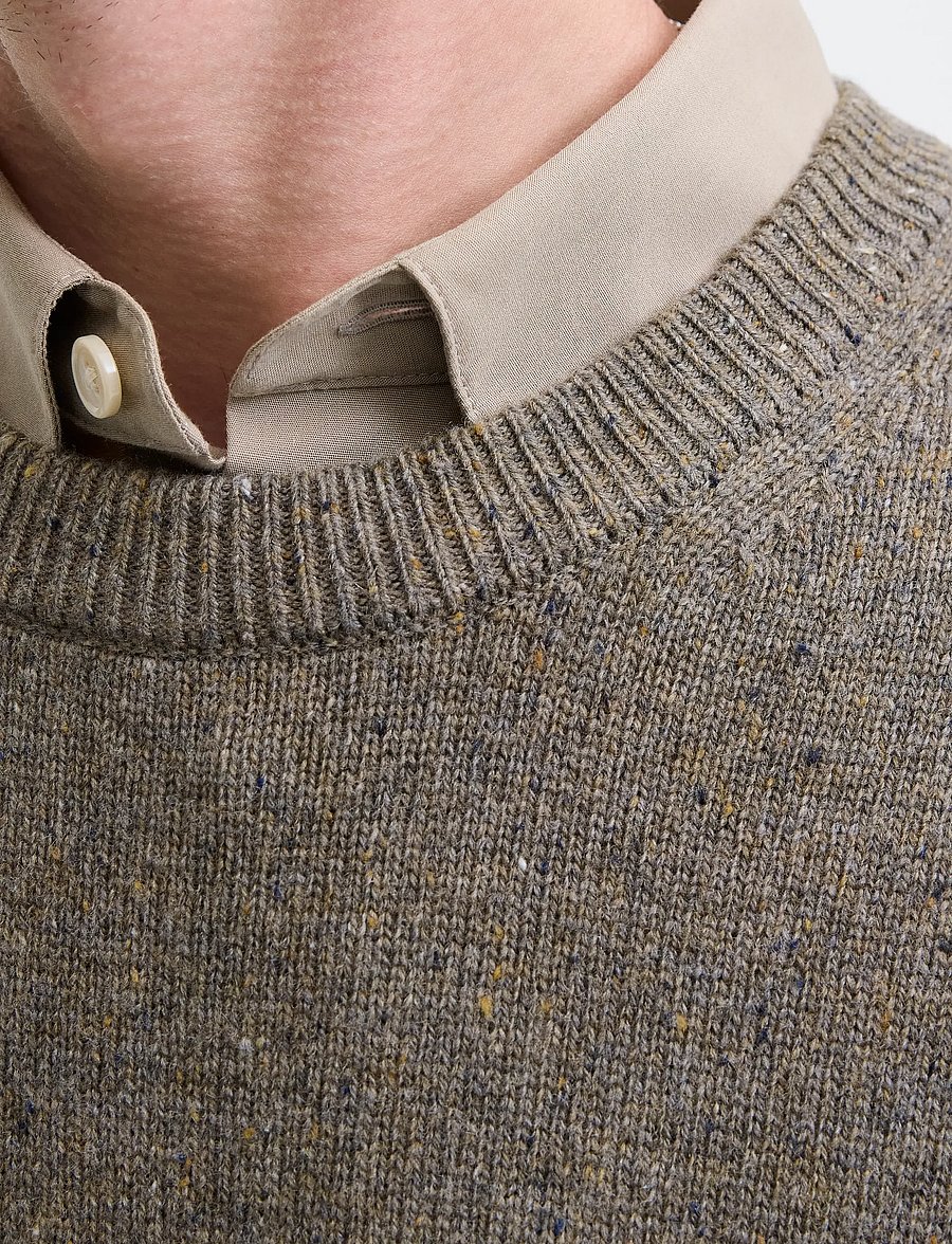 Jack & Jones - JPRBLULAMBSWOOL KNIT CREW NECK - pyöreäaukkoiset - stone gray - 4