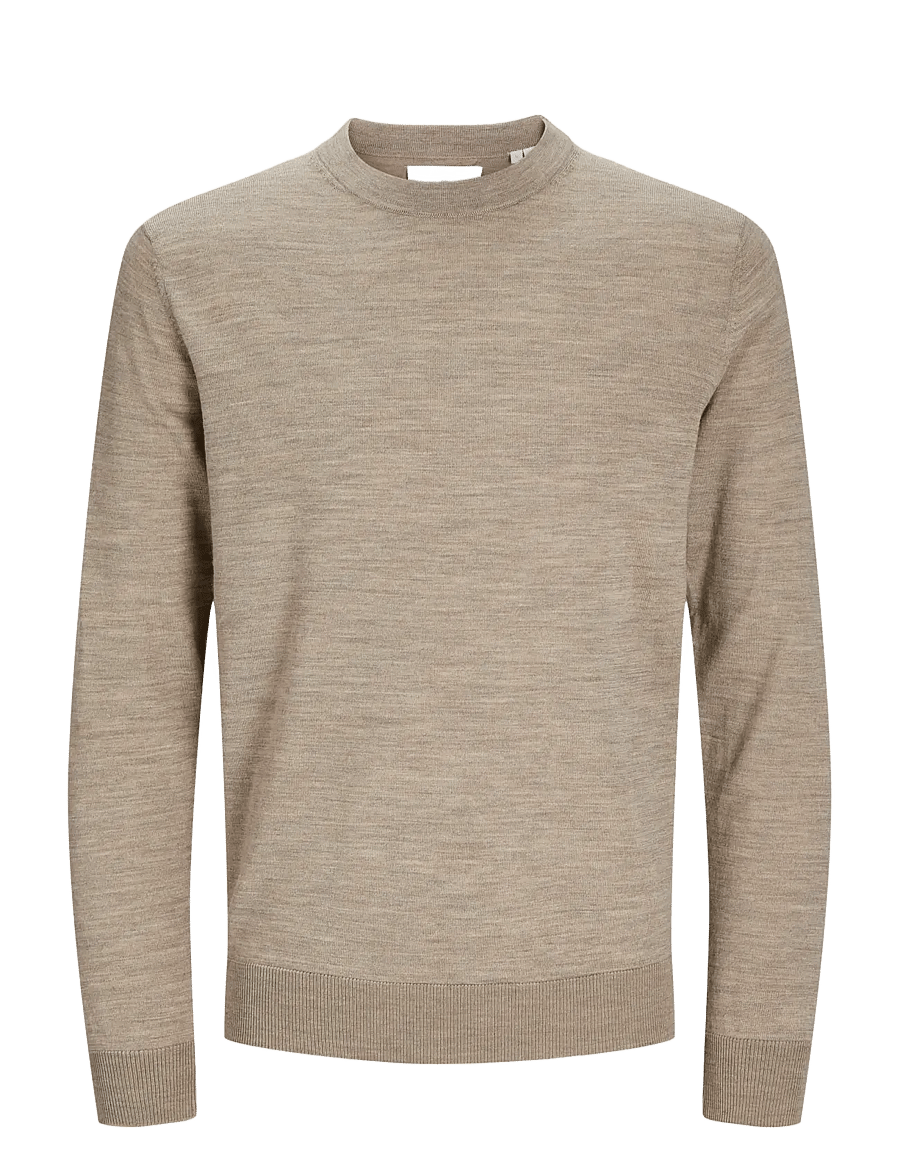 Jack & Jones - JJMERINO KNIT CREW NECK NOOS - rundhals - greige - 1