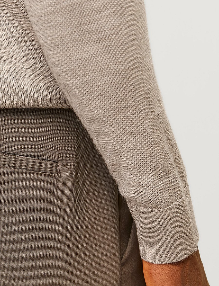 Jack & Jones - JJMERINO KNIT CREW NECK NOOS - rundhals - greige - 5