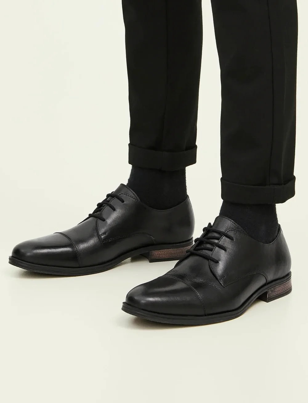 Jack & Jones - JFWRAYMOND LEATHER NOOS - derby kingad - anthracite - 0