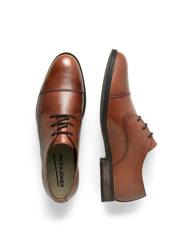 Jack & Jones - JFWRAYMOND LEATHER NOOS - derby sko - cognac - 0