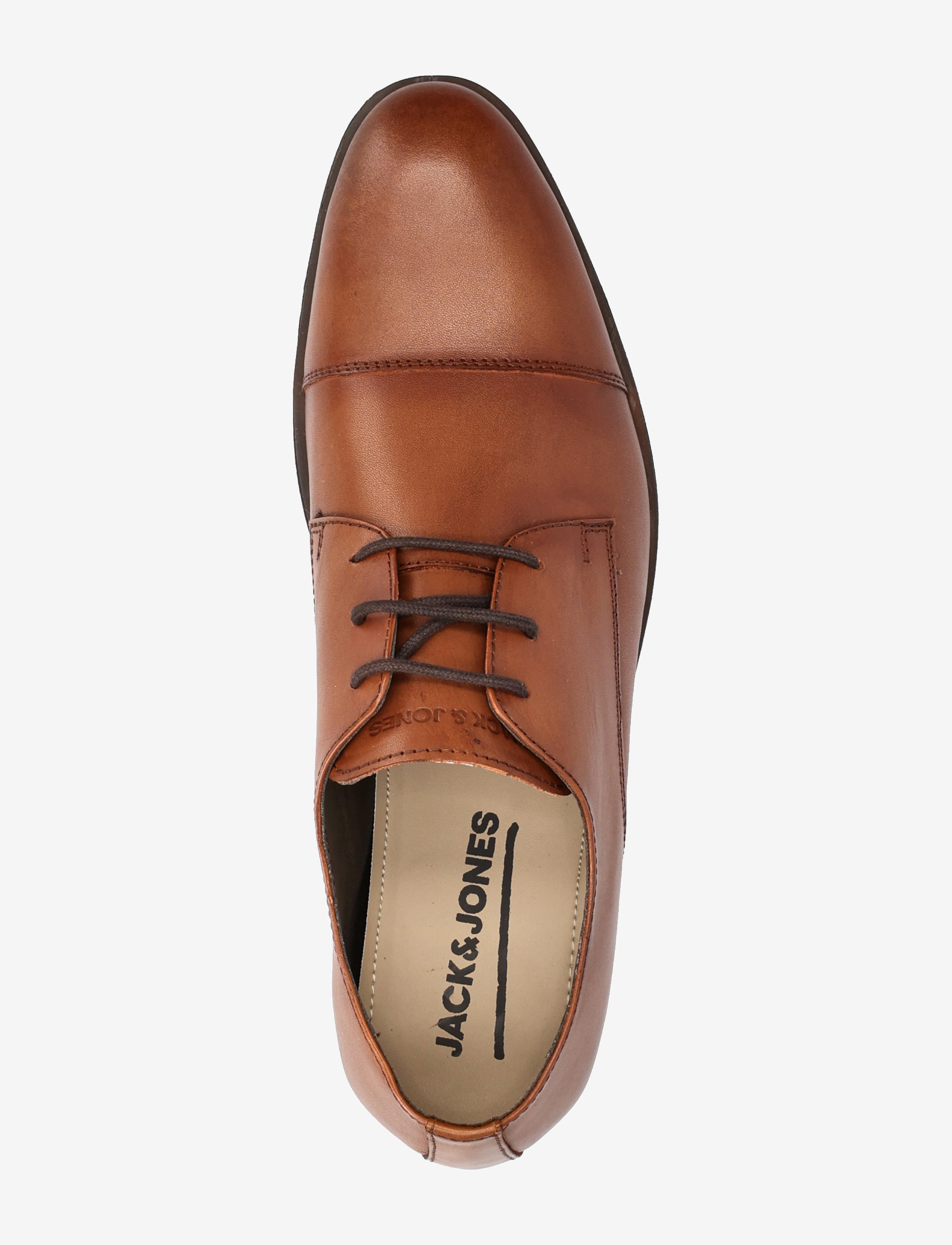 Jack & Jones - JFWRAYMOND LEATHER NOOS - schnürschuhe - cognac - 4