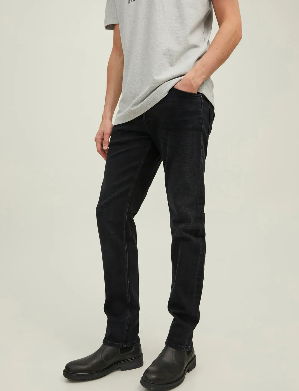 Jack & Jones - JJIMIKE JJORIGINAL JJ 111 NOOS - laisvo kirpimo džinsai - black denim - 0