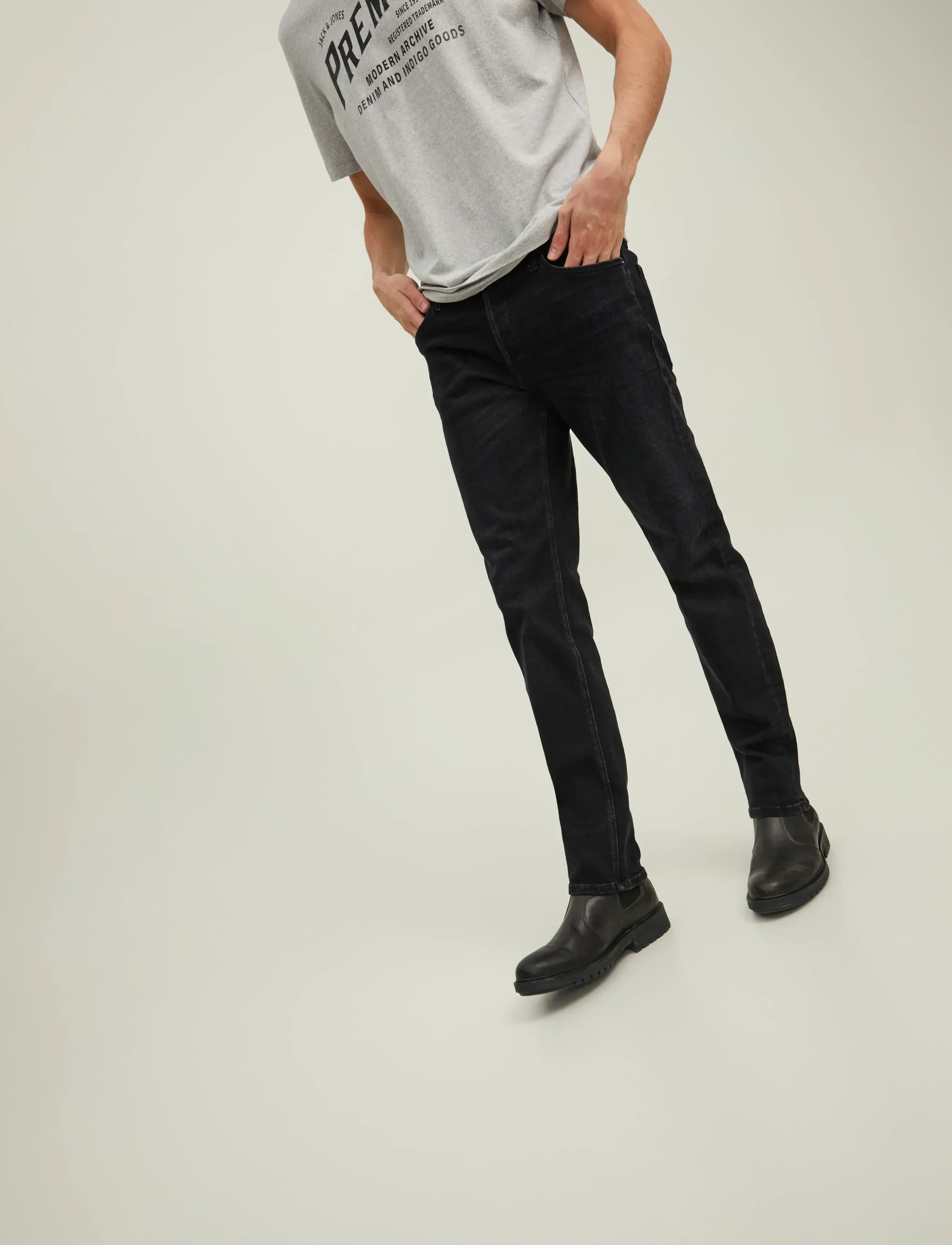 Jack & Jones JJIMIKE JJORIGINAL JJ 111 NOOS - Tänavastiil - BLACK DENIM / black