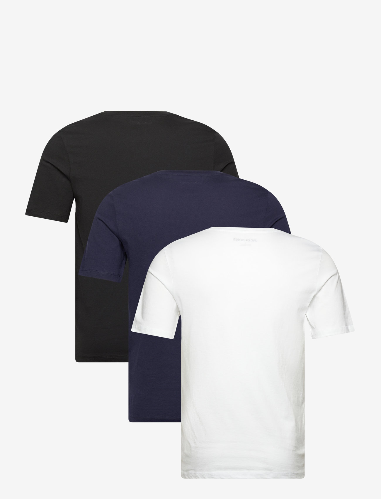 Jack & Jones - JJETHAN TEE  SS CREW NECK  3PK MP NOOS - kortærmede t-shirts - black - 2