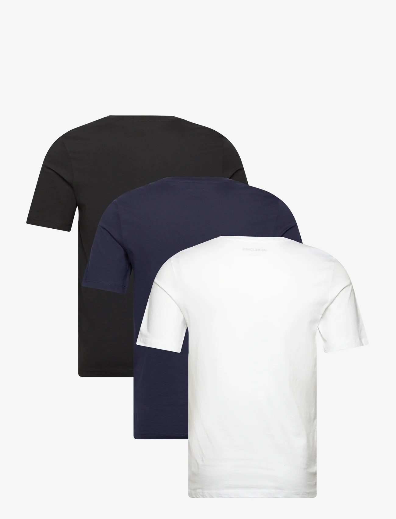 Jack & Jones - JJETHAN TEE  SS CREW NECK  3PK MP NOOS - kortärmade t-shirts - black - 1