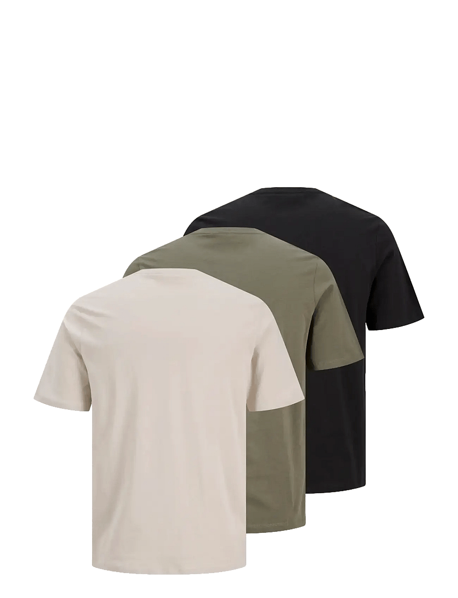 Jack & Jones - JJETHAN TEE SS CREW NECK 3PK MP NOOS - kurzärmelige t-shirts - dusty olive - 2
